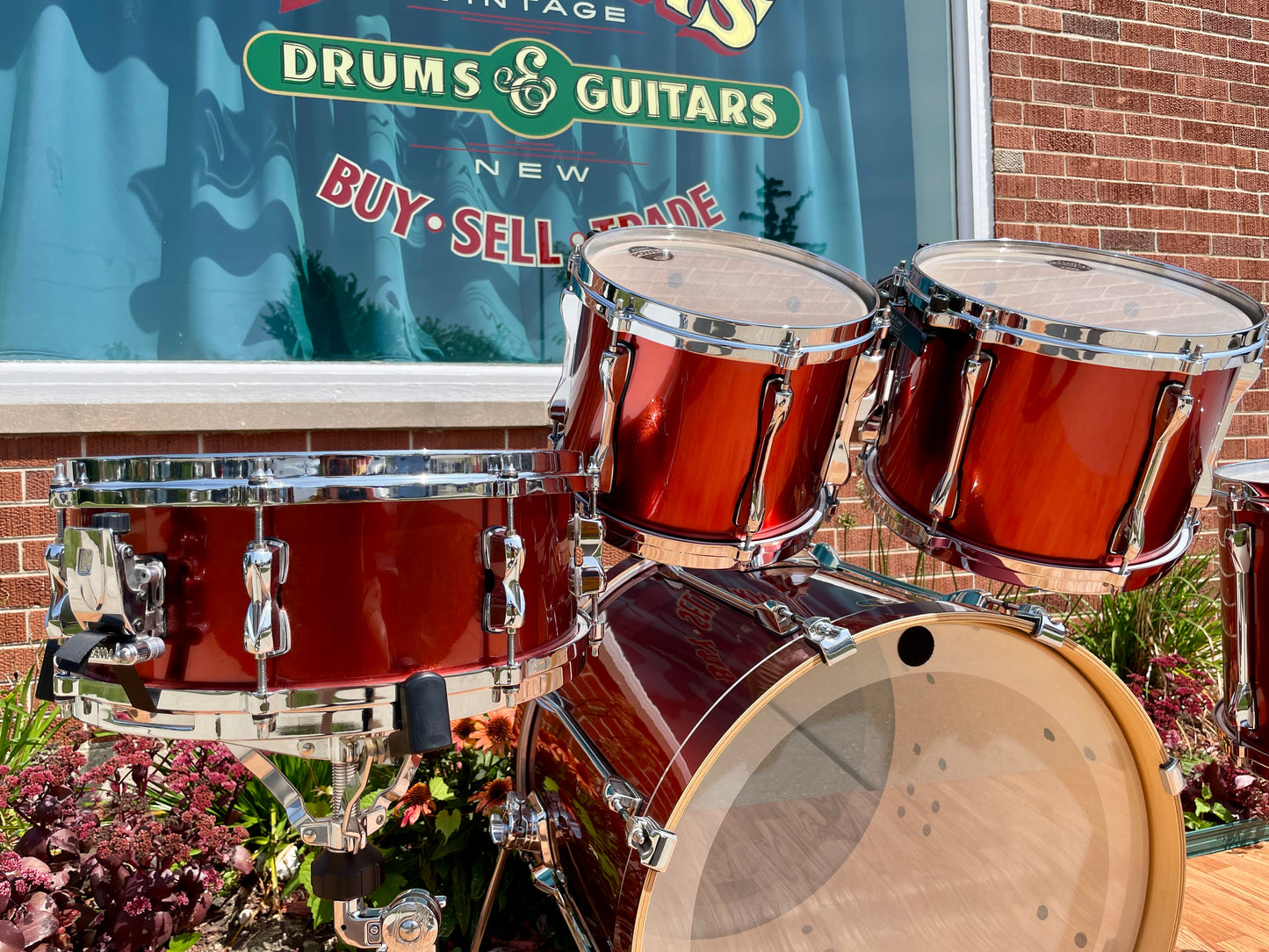 2007 Tama Superstar SK52F Drum Set Copper Mist Metallic 22/10/12/14/5.5x14