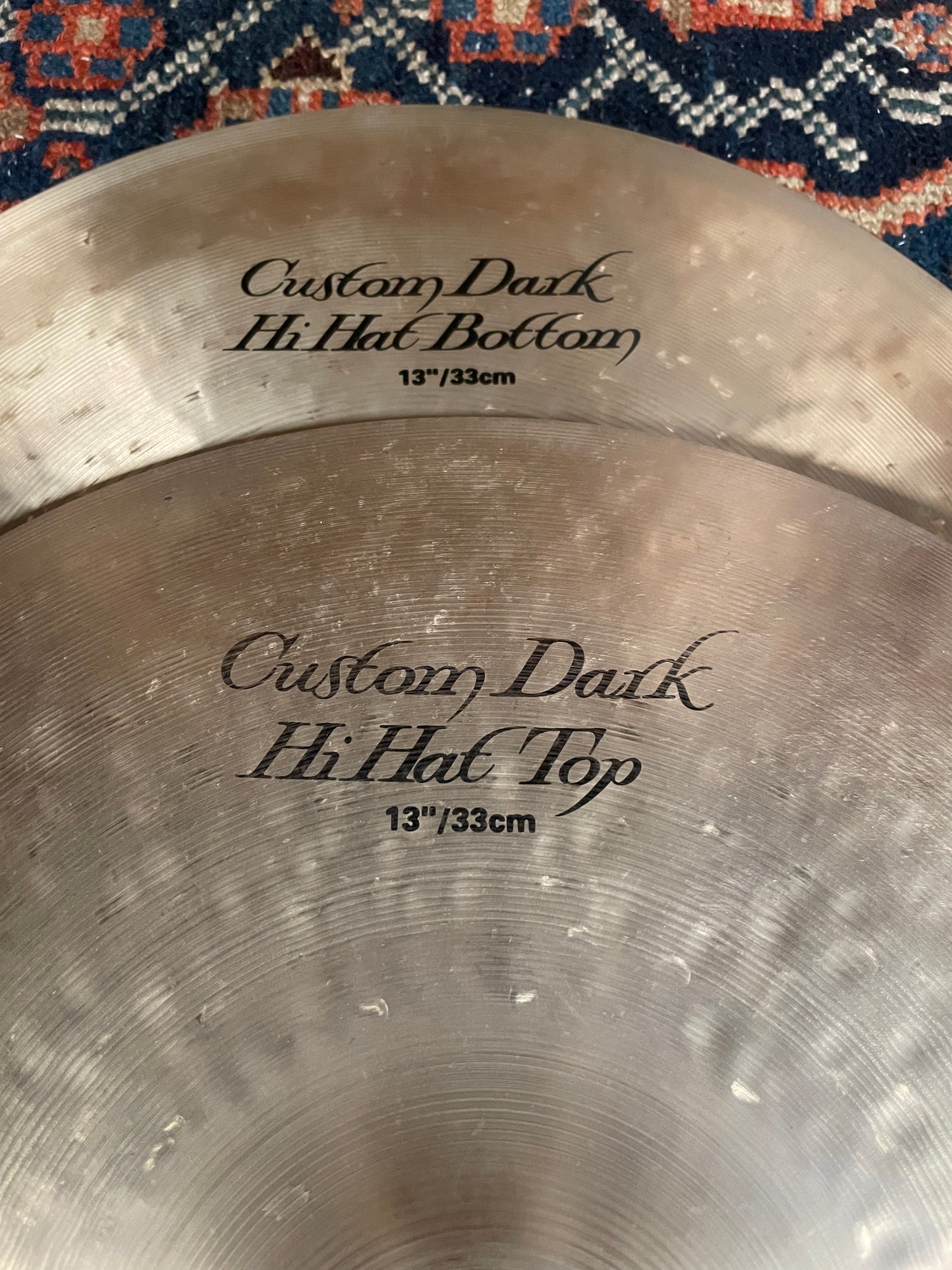 13" Zildjian K Custom Dark Hi-Hat Cymbal Pair 730g/1040g K0940 *Video Demo*
