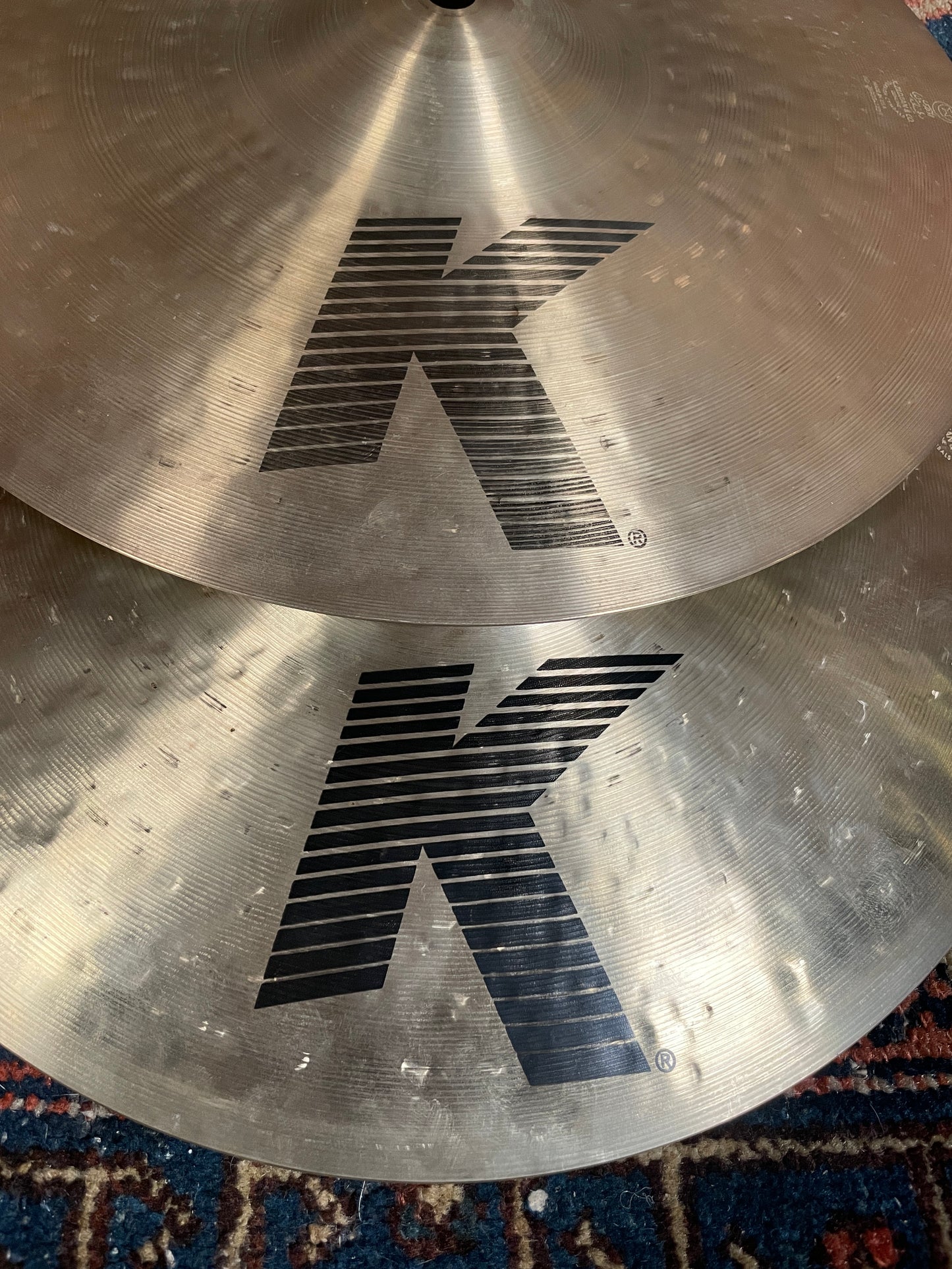 13" Zildjian K Custom Dark Hi-Hat Cymbal Pair 730g/1040g K0940 *Video Demo*