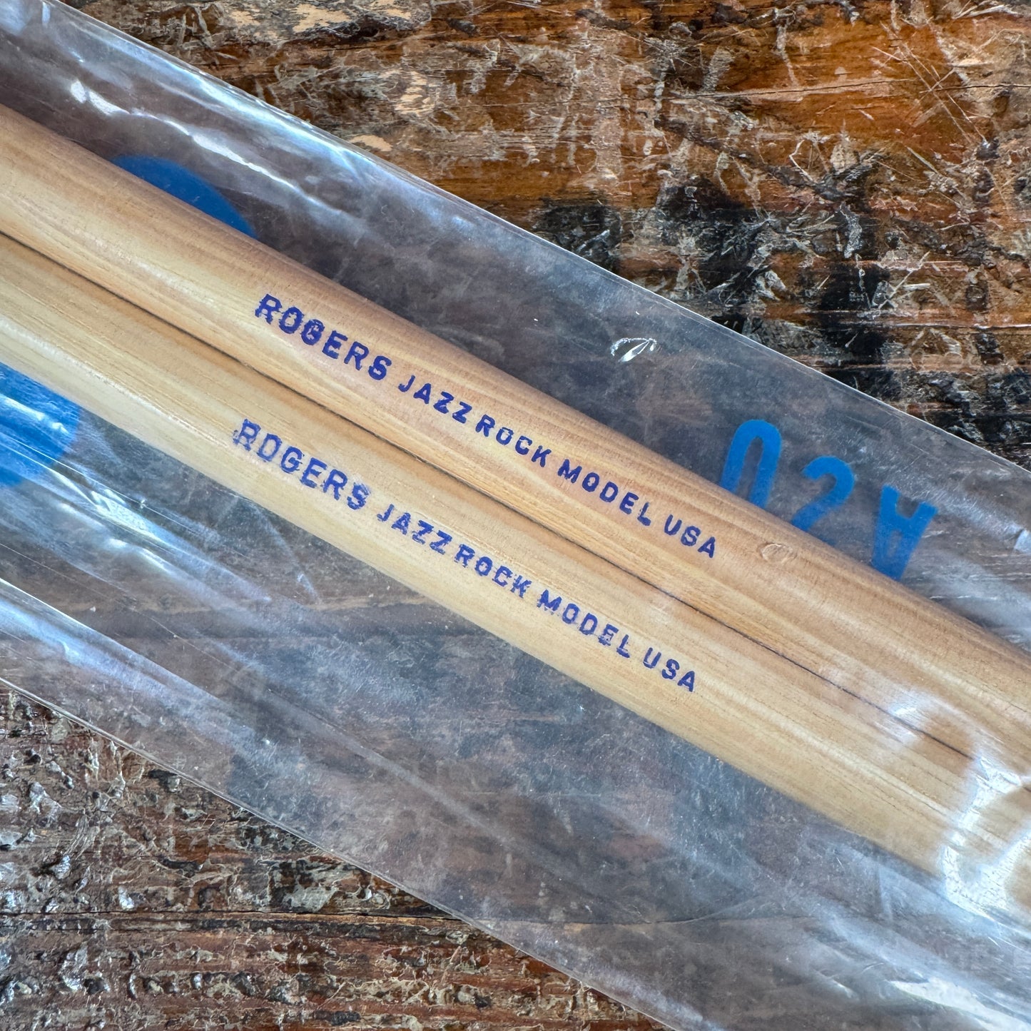 Vintage Rogers Jazz Rock Model Drum Sticks Pair Wood Tip NOS