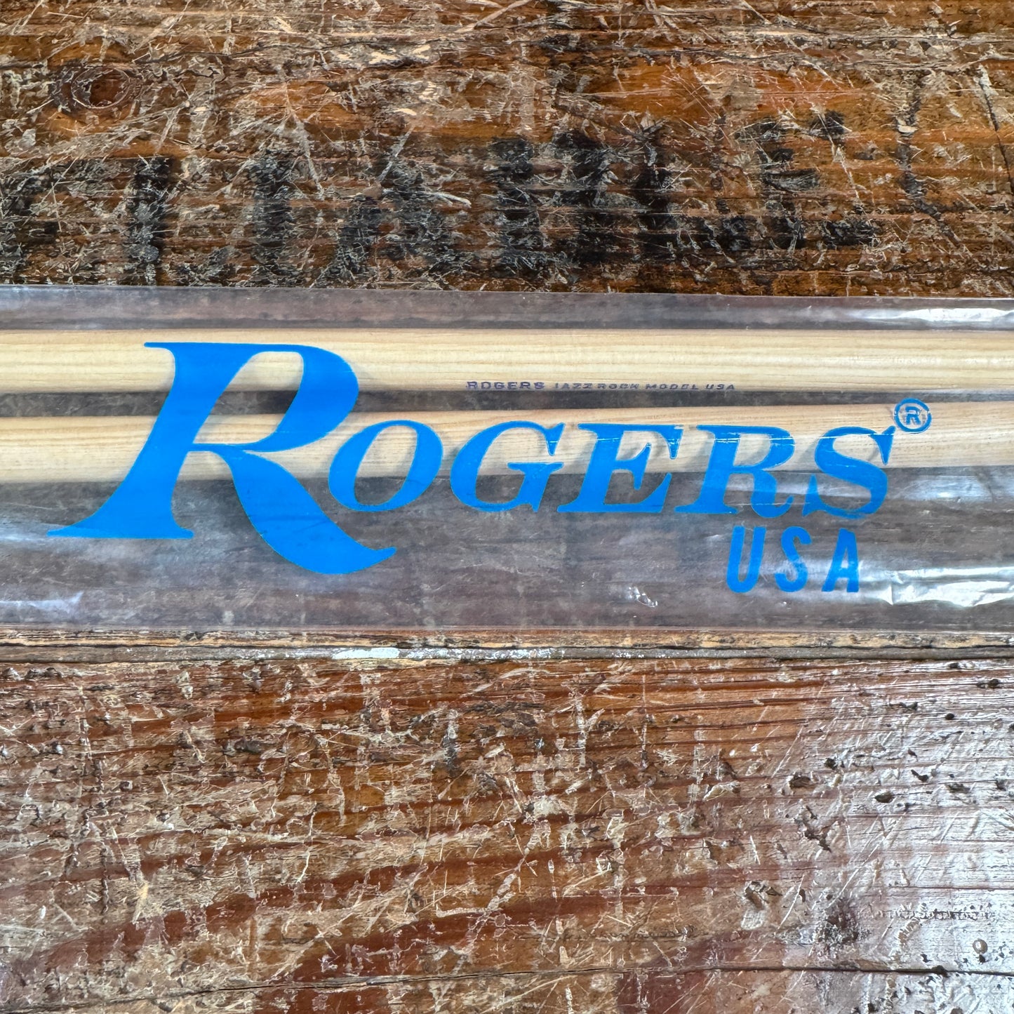 Vintage Rogers Jazz Rock Model Drum Sticks Pair Wood Tip NOS