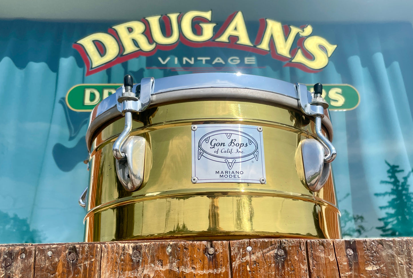 1980s Gon Bops Mariano Model 13" Brass Timbale