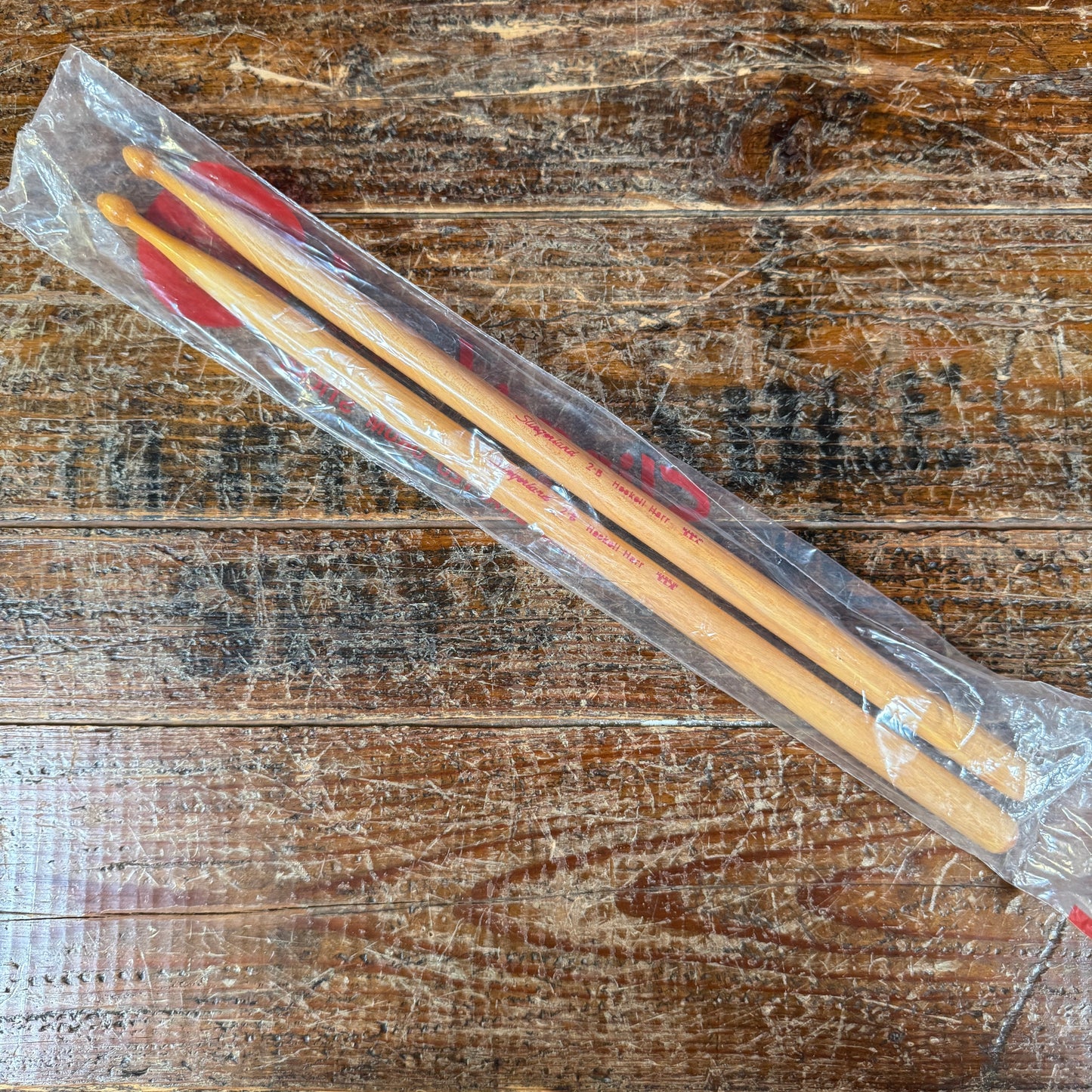 1960s Slingerland Haskell Harr 2B Wood Tip Drum Sticks w/ Original Bag NOS