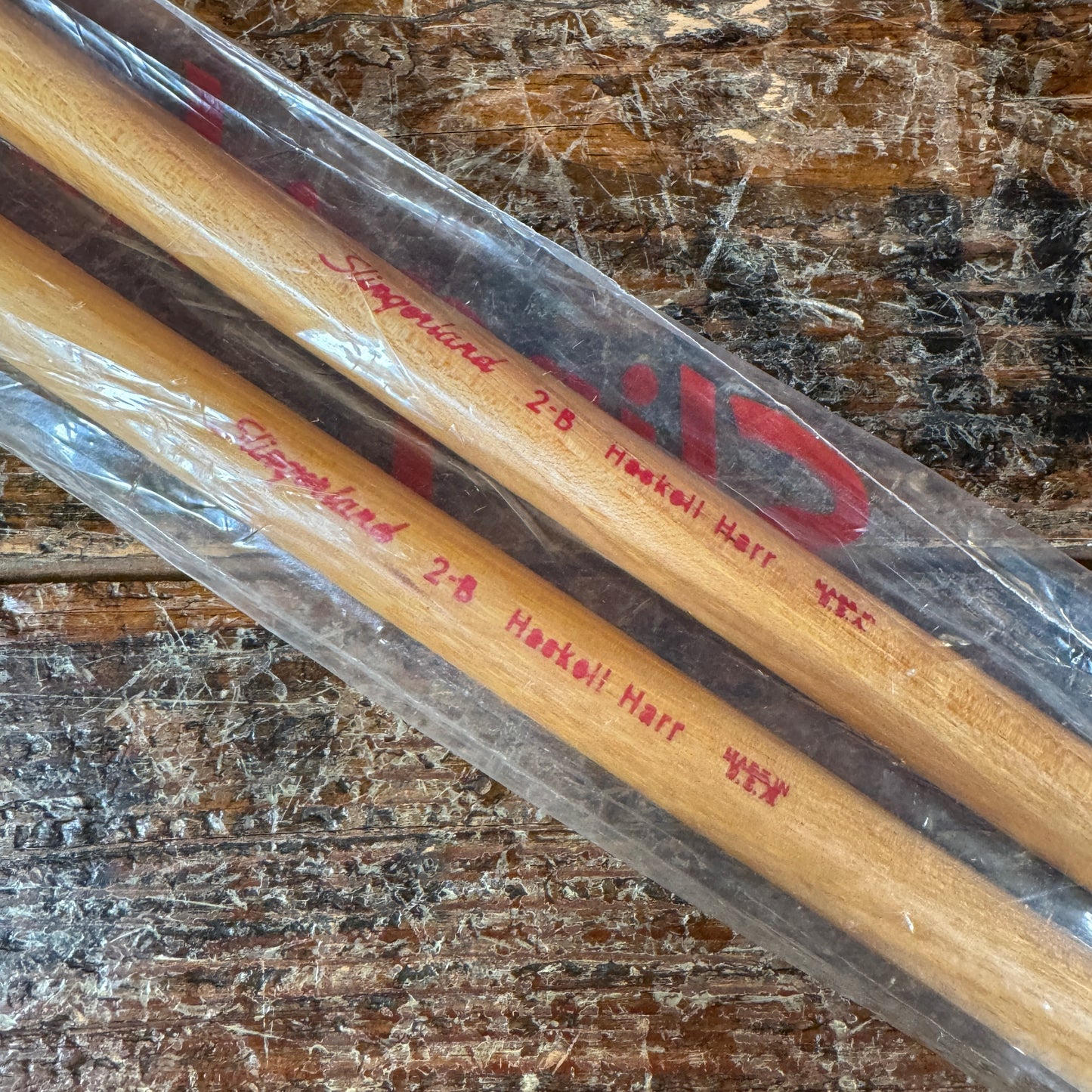 1960s Slingerland Haskell Harr 2B Wood Tip Drum Sticks w/ Original Bag NOS