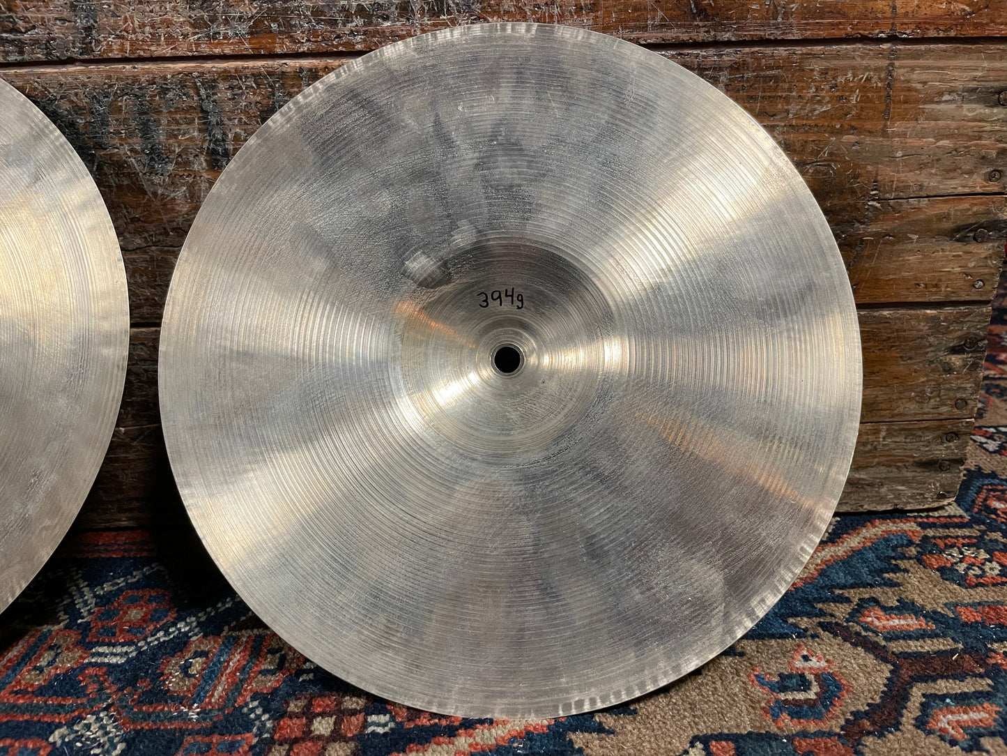 11" Zildjian A 1940s-50s Gene Krupa Trans Stamp Hi-Hat Cymbal Pair 374g/394g *Video Demo*