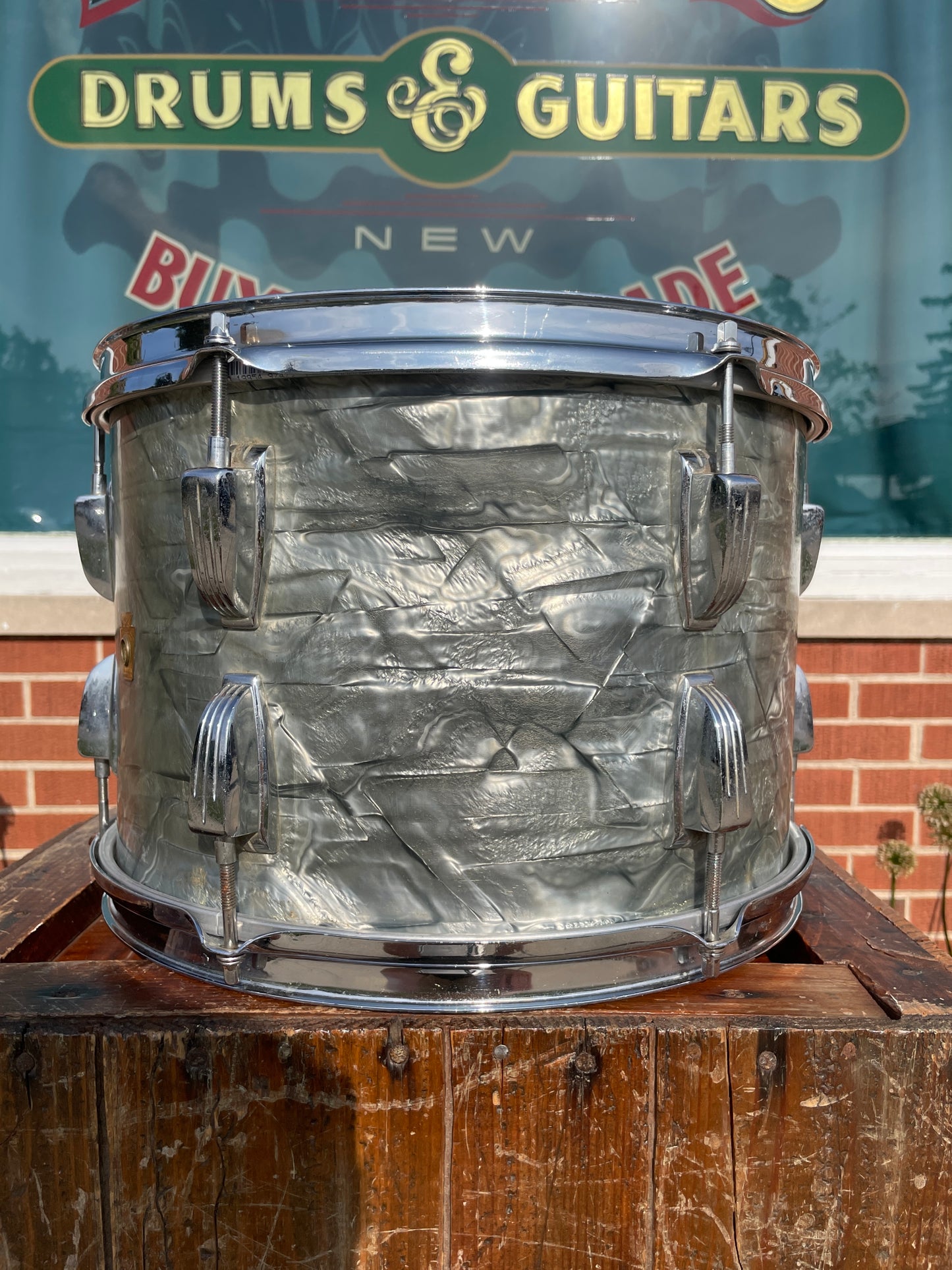 1960s Ludwig 9x13 Pre-Serial Super Classic Tom Drum Sky Blue Pearl