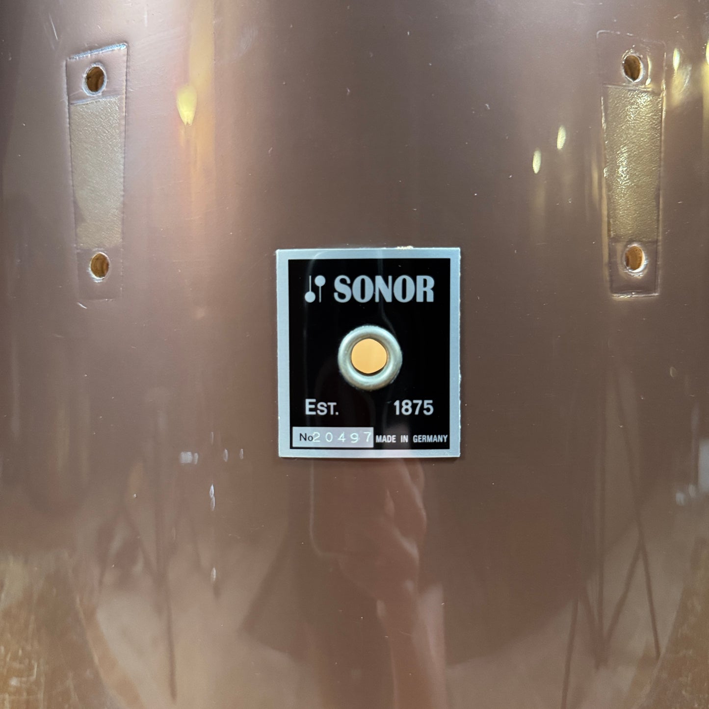 1970s Sonor Phonic 10x14 Concert Tom Drum Shell Single Metallic Bronze