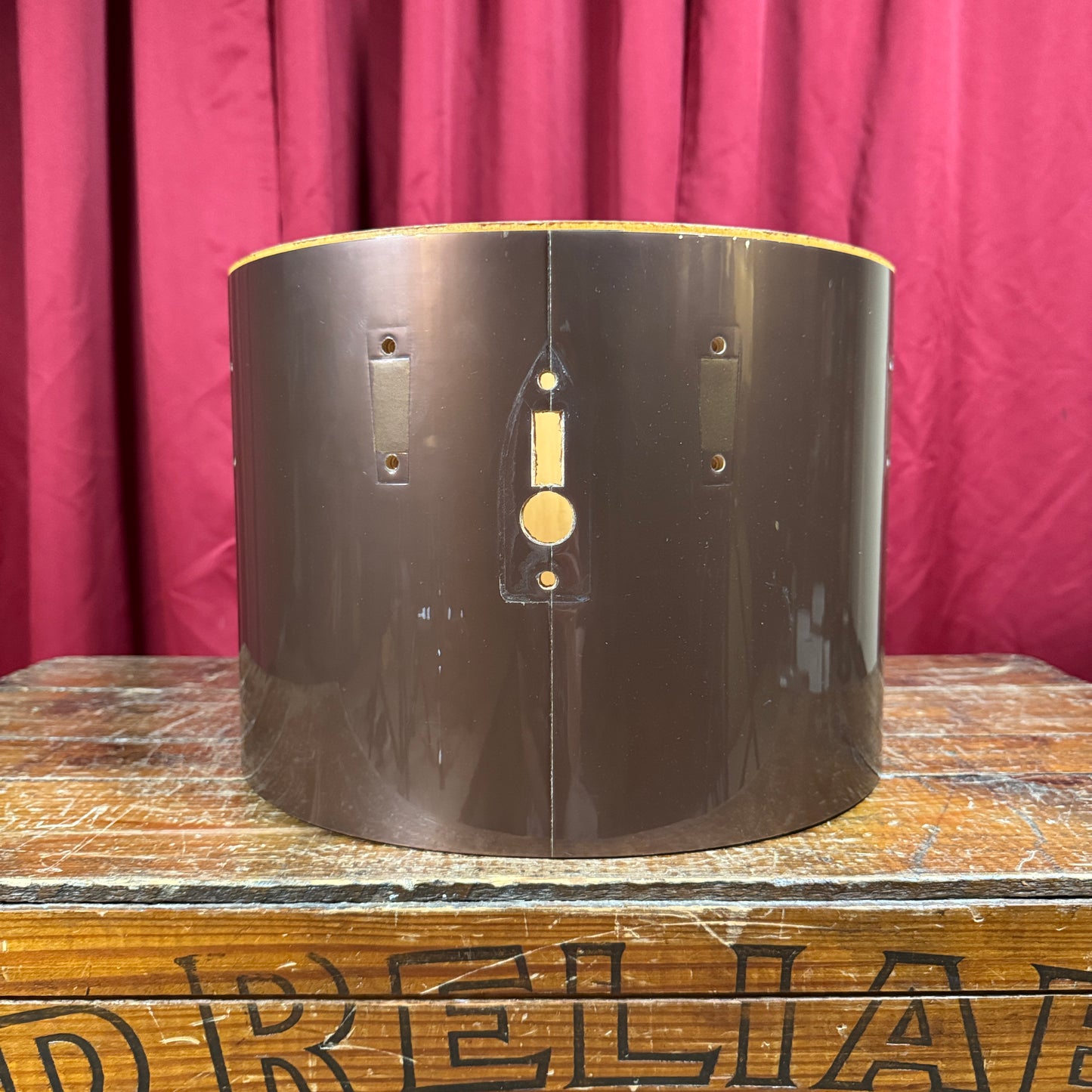1970s Sonor Phonic 10x14 Concert Tom Drum Shell Single Metallic Bronze