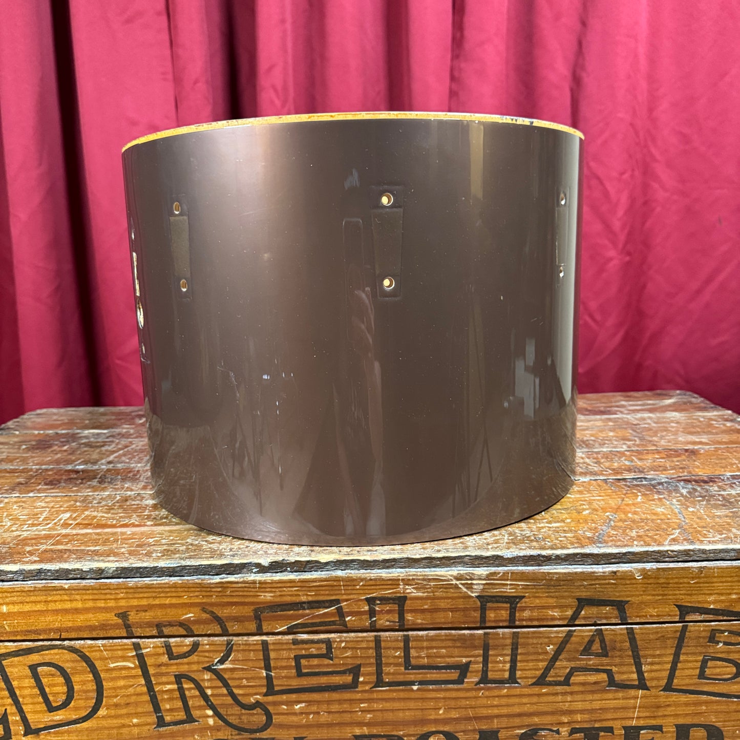 1970s Sonor Phonic 10x14 Concert Tom Drum Shell Single Metallic Bronze