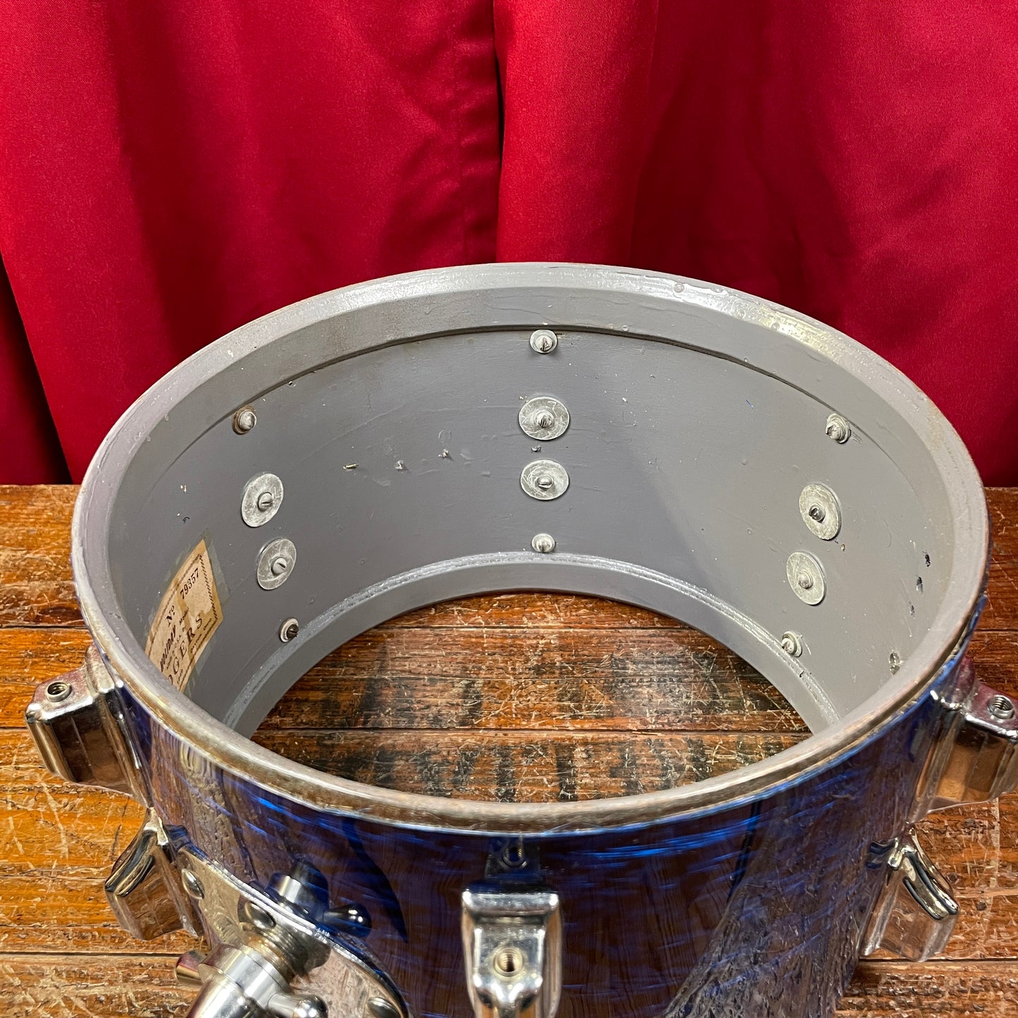 1960s Rogers Holiday 8x12 Tom Drum Blue Onyx Rewrap