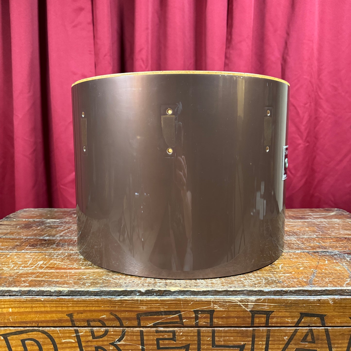 1970s Sonor Phonic 10x14 Concert Tom Drum Shell Single Metallic Bronze