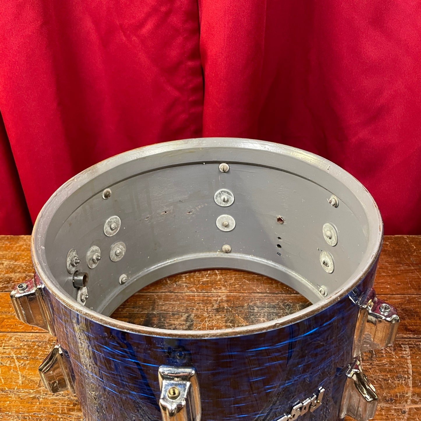 1960s Rogers Holiday 8x12 Tom Drum Blue Onyx Rewrap