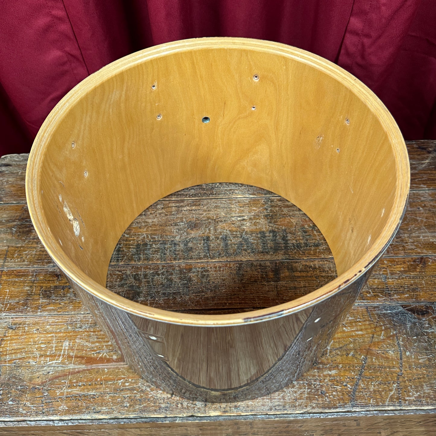 1970s Sonor Phonic 10x14 Concert Tom Drum Shell Single Metallic Bronze