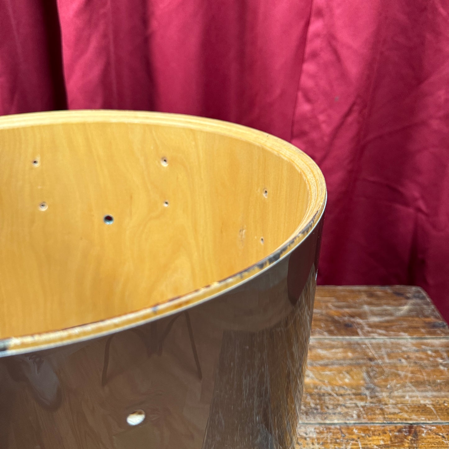 1970s Sonor Phonic 10x14 Concert Tom Drum Shell Single Metallic Bronze