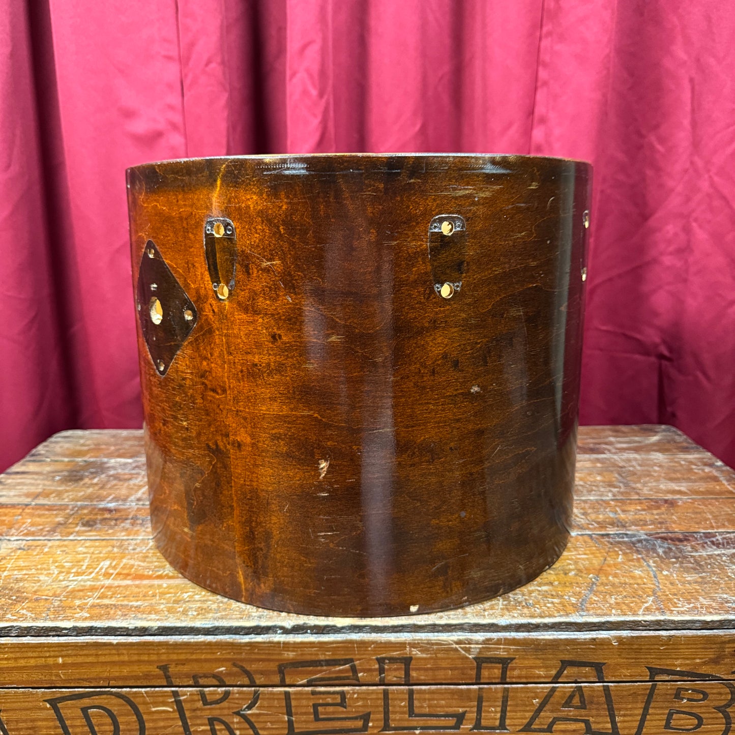 1970s Slingerland 12x15 Concert Tom Drum Shell Single Mahogany 3-Ply