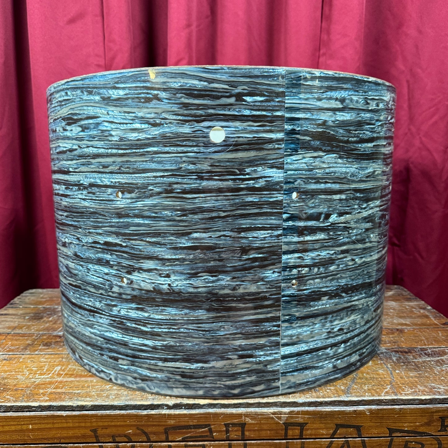 1960s Ludwig 14x20 Club Date Bass Drum Shell Oyster Blue Pearl
