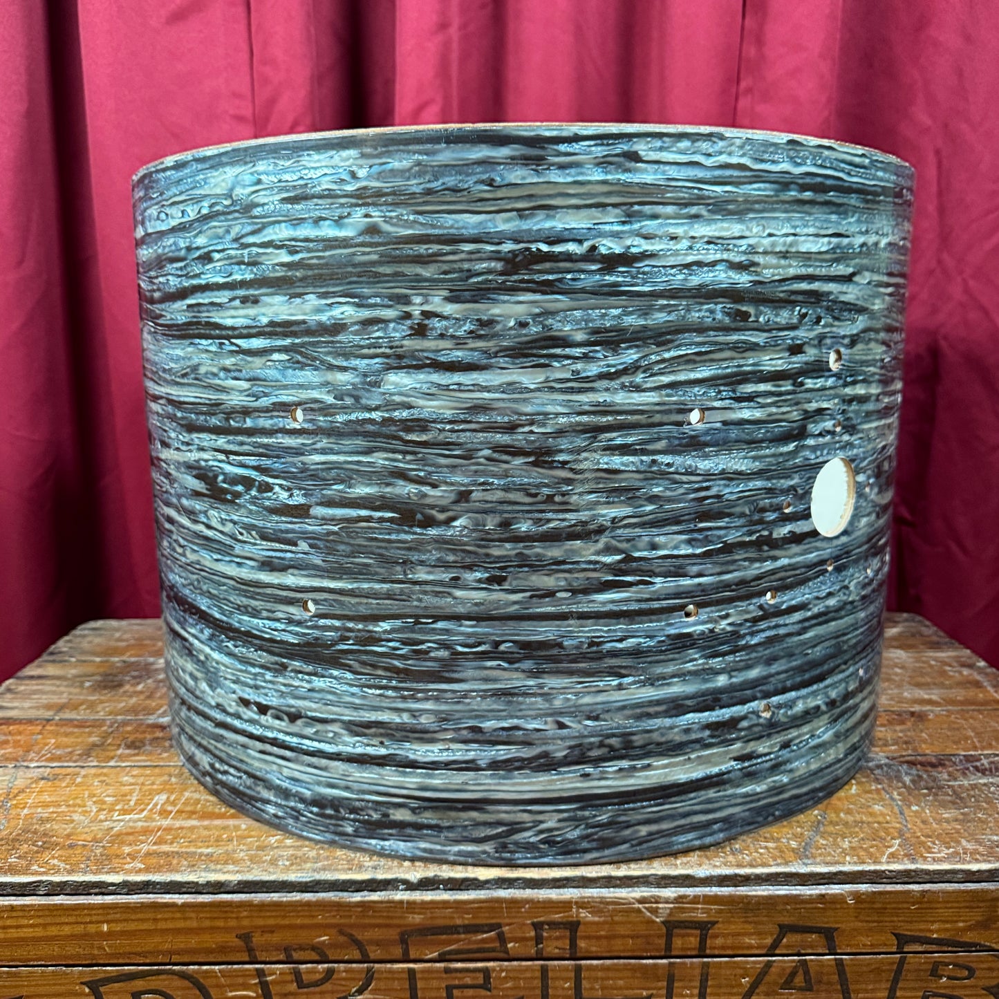 1960s Ludwig 14x20 Club Date Bass Drum Shell Oyster Blue Pearl