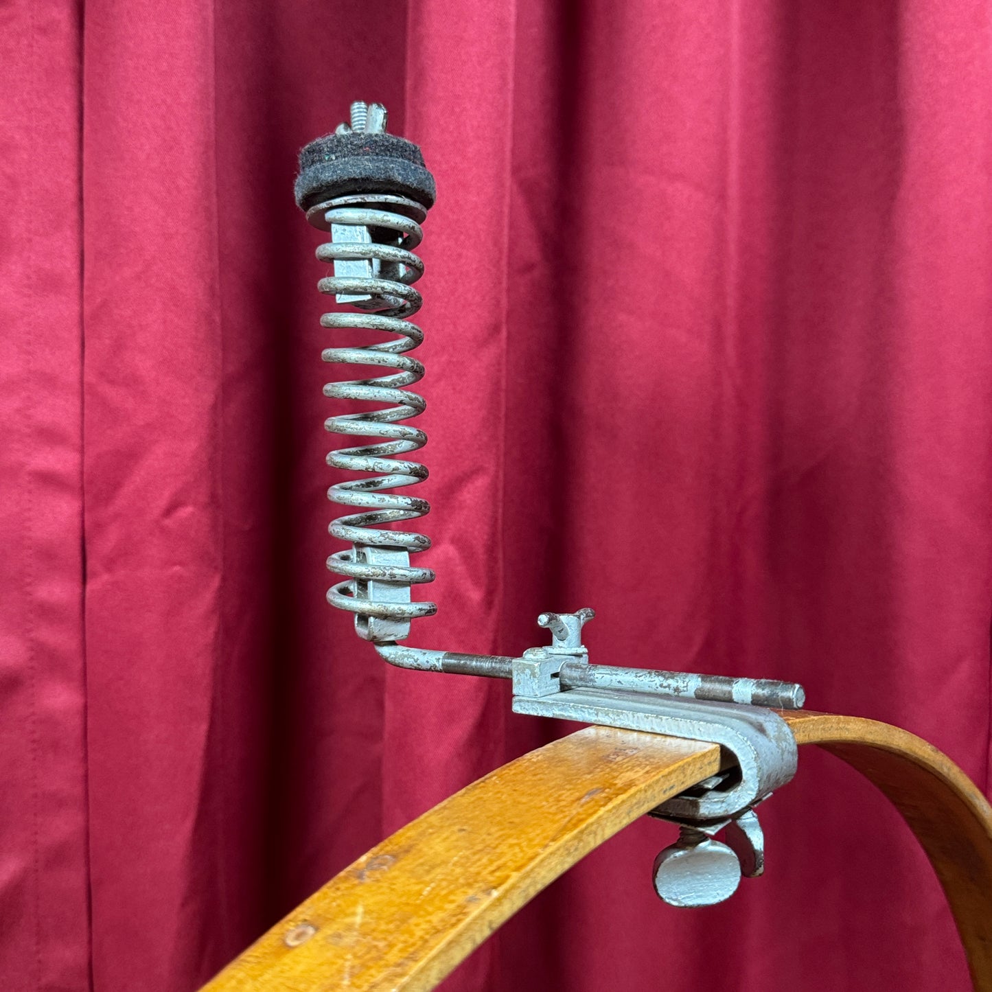 1920s Leedy Spring Cymbal Holder No. 98 1/2 Nickel