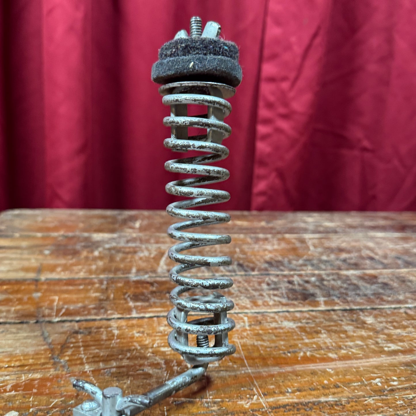 1920s Leedy Spring Cymbal Holder No. 98 1/2 Nickel