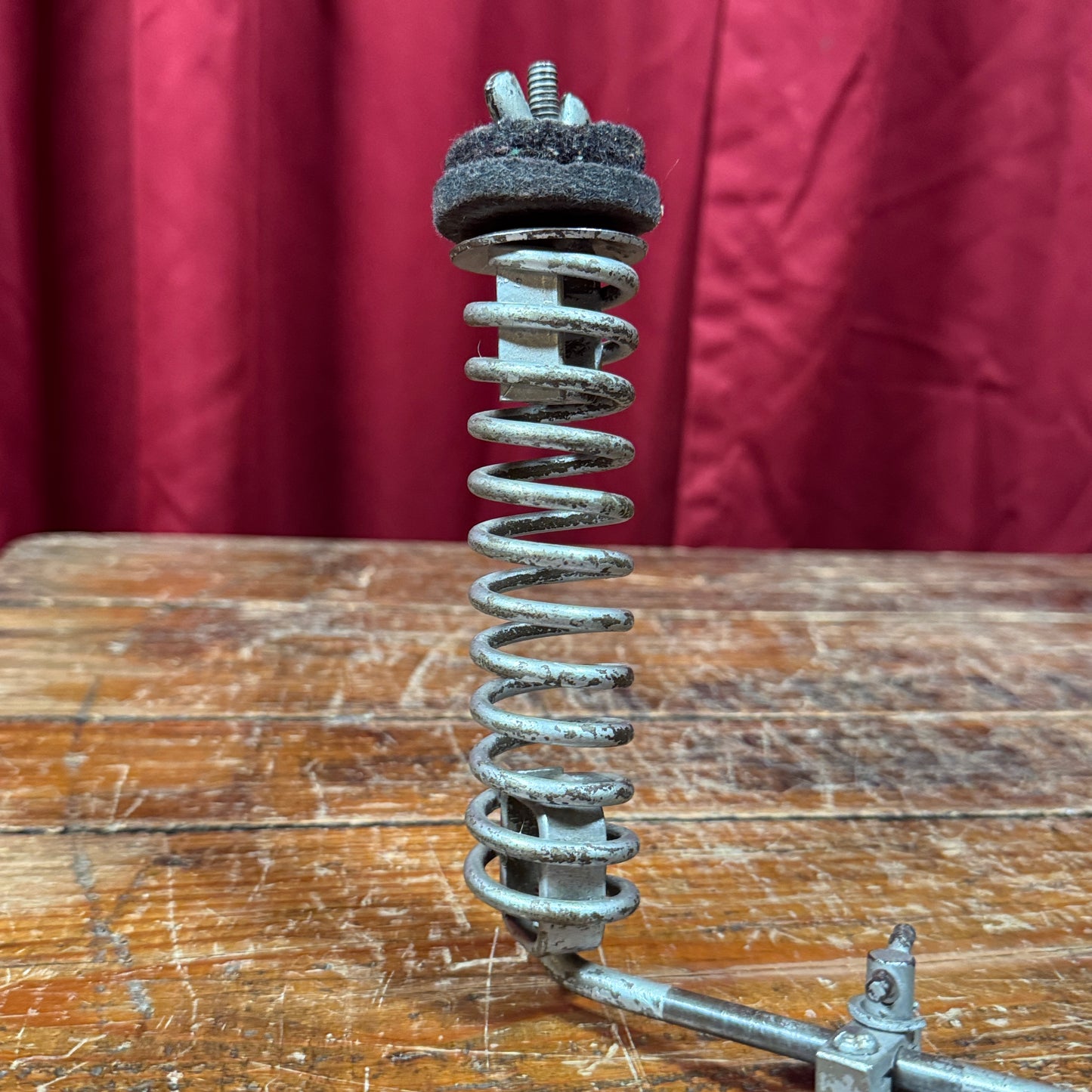 1920s Leedy Spring Cymbal Holder No. 98 1/2 Nickel