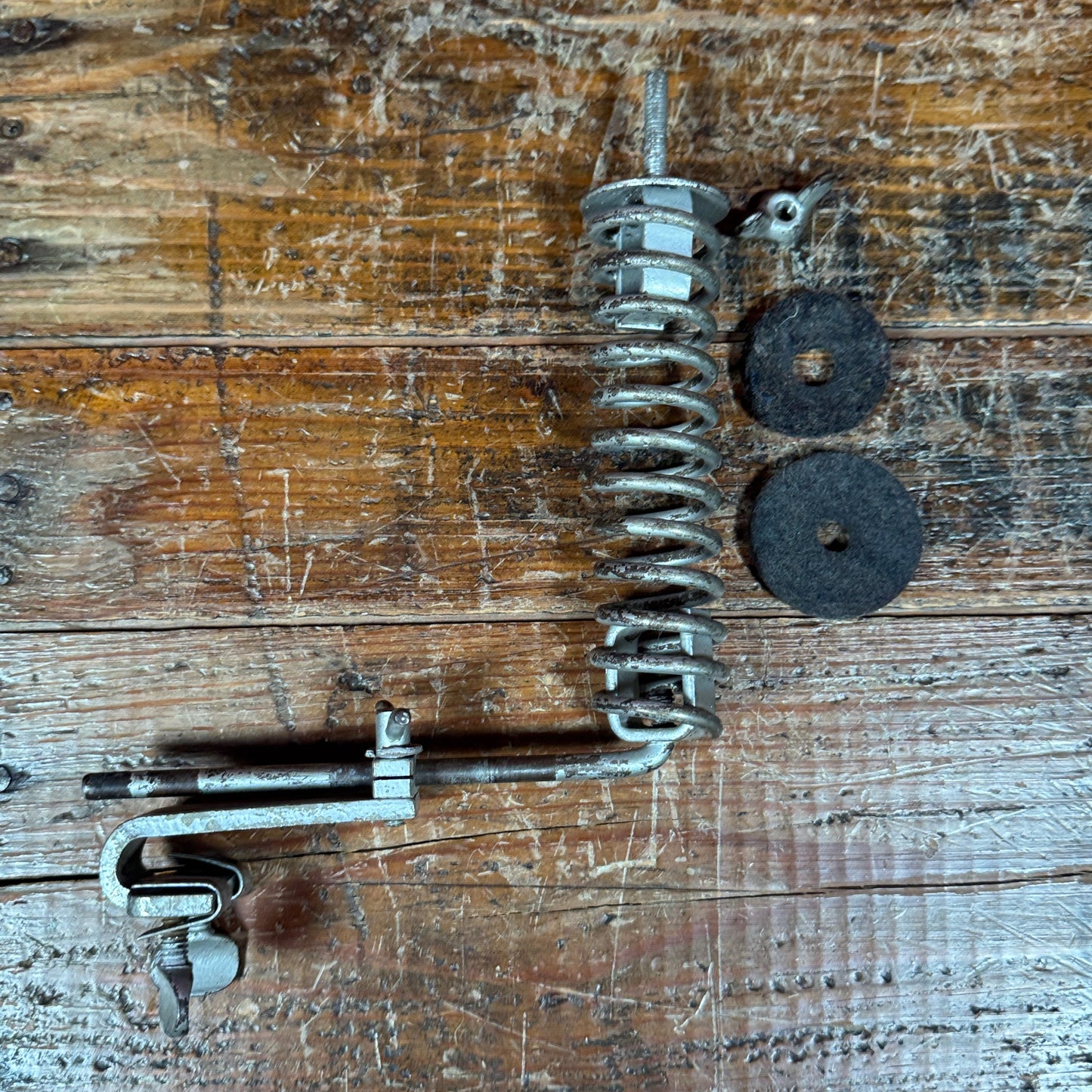 1920s Leedy Spring Cymbal Holder No. 98 1/2 Nickel