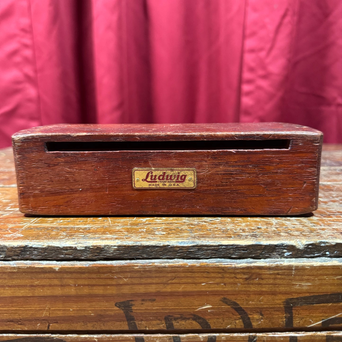 1920s Ludwig 7" Wood Block w/ No. 463 Hoop Mount Block Holder