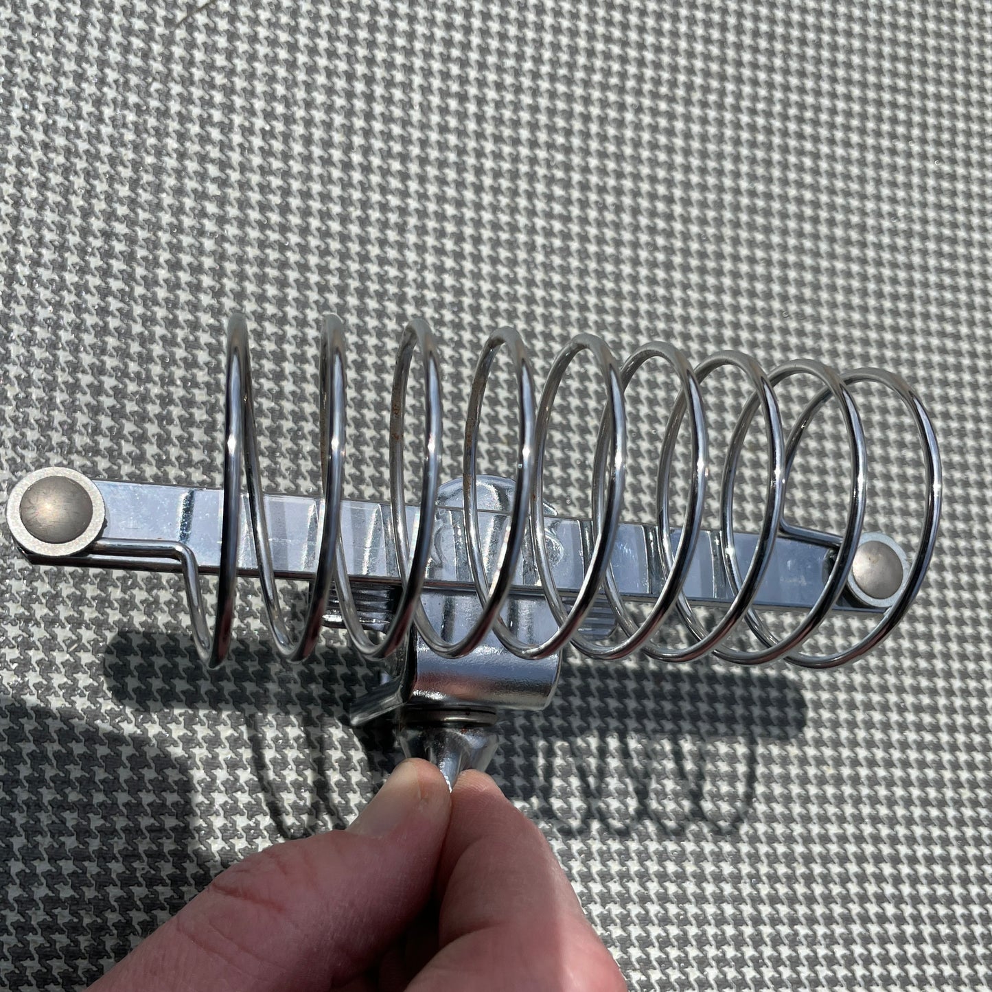 1970s Ludwig Drum Stick Holder No. 1324 Block Logo Chrome