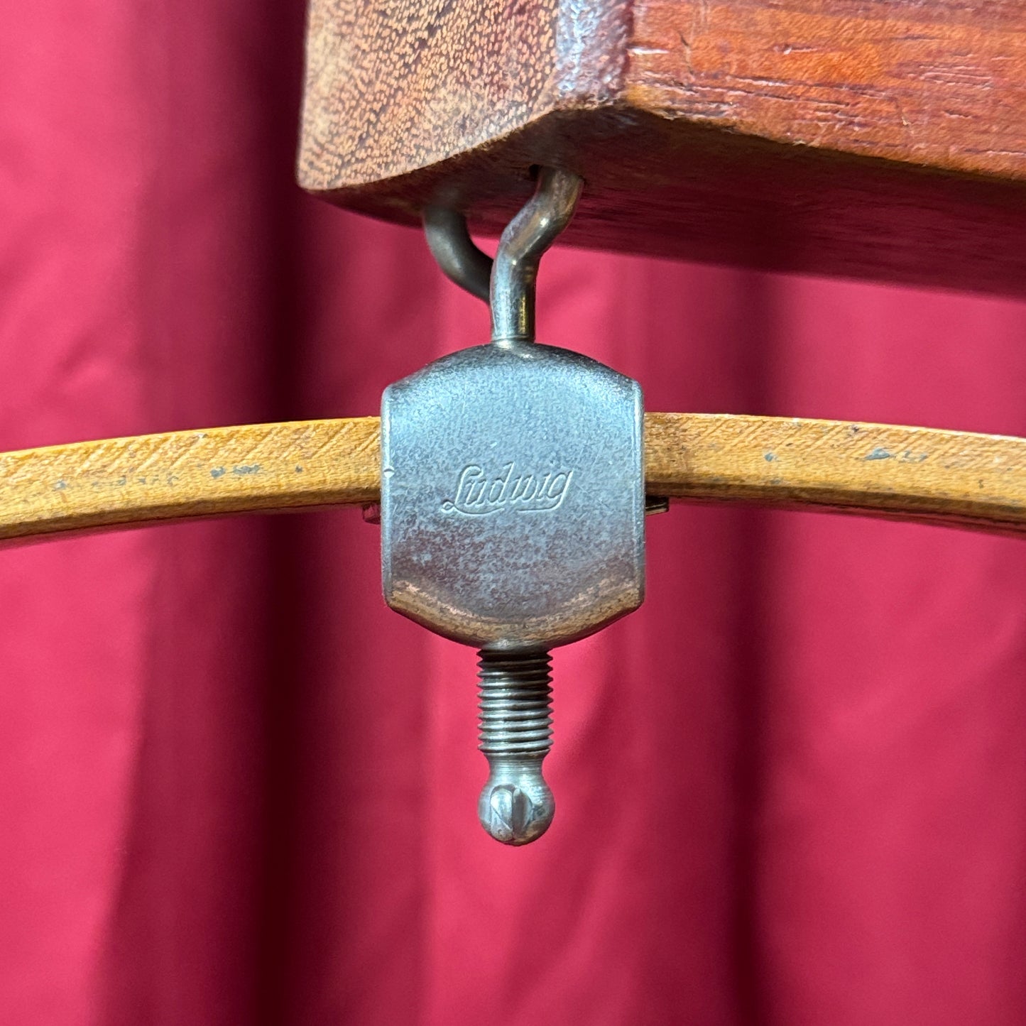 1920s Ludwig 7" Wood Block w/ No. 463 Hoop Mount Block Holder
