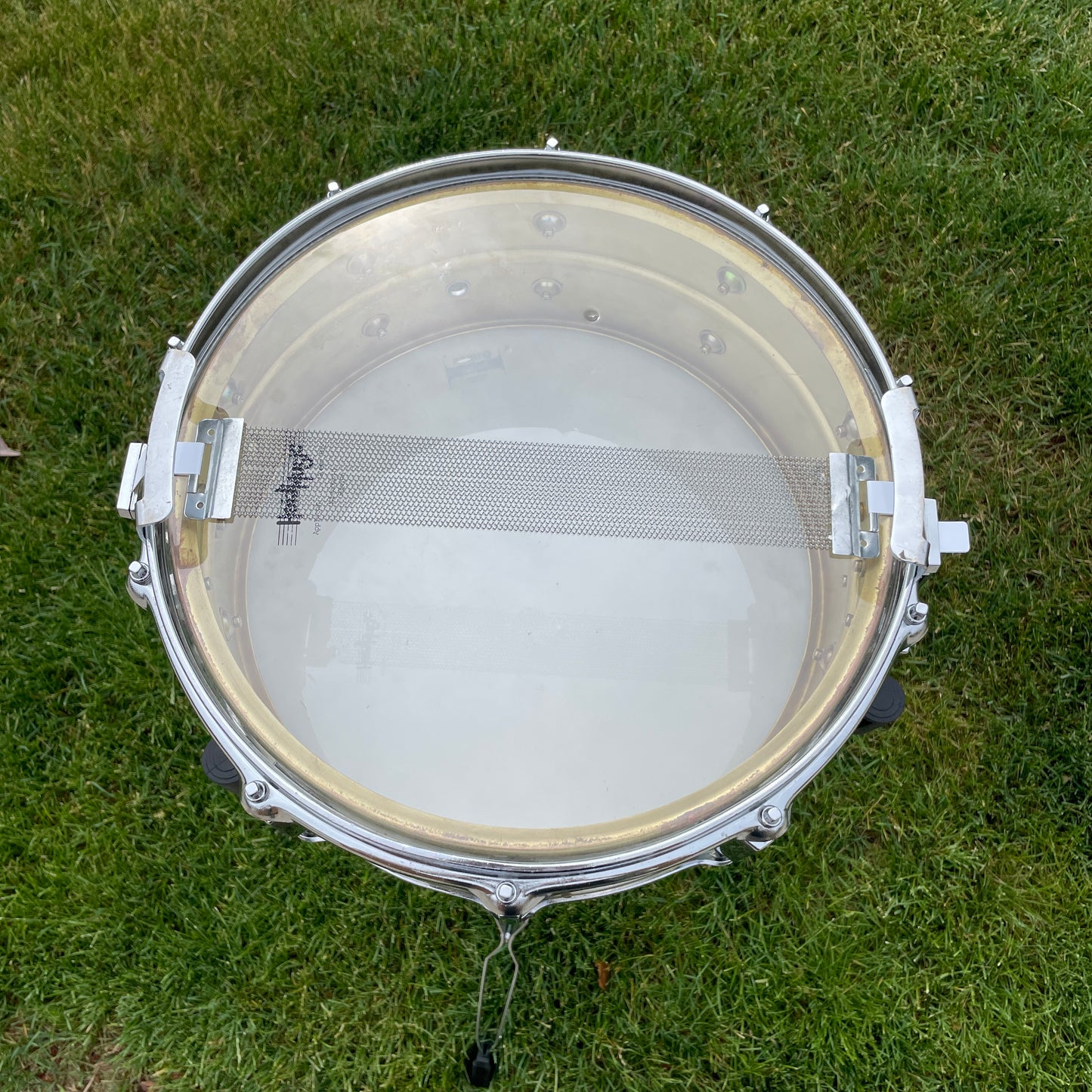 1980s Yamaha SD495 5.5x14 Brass Snare Drum 10-Lug