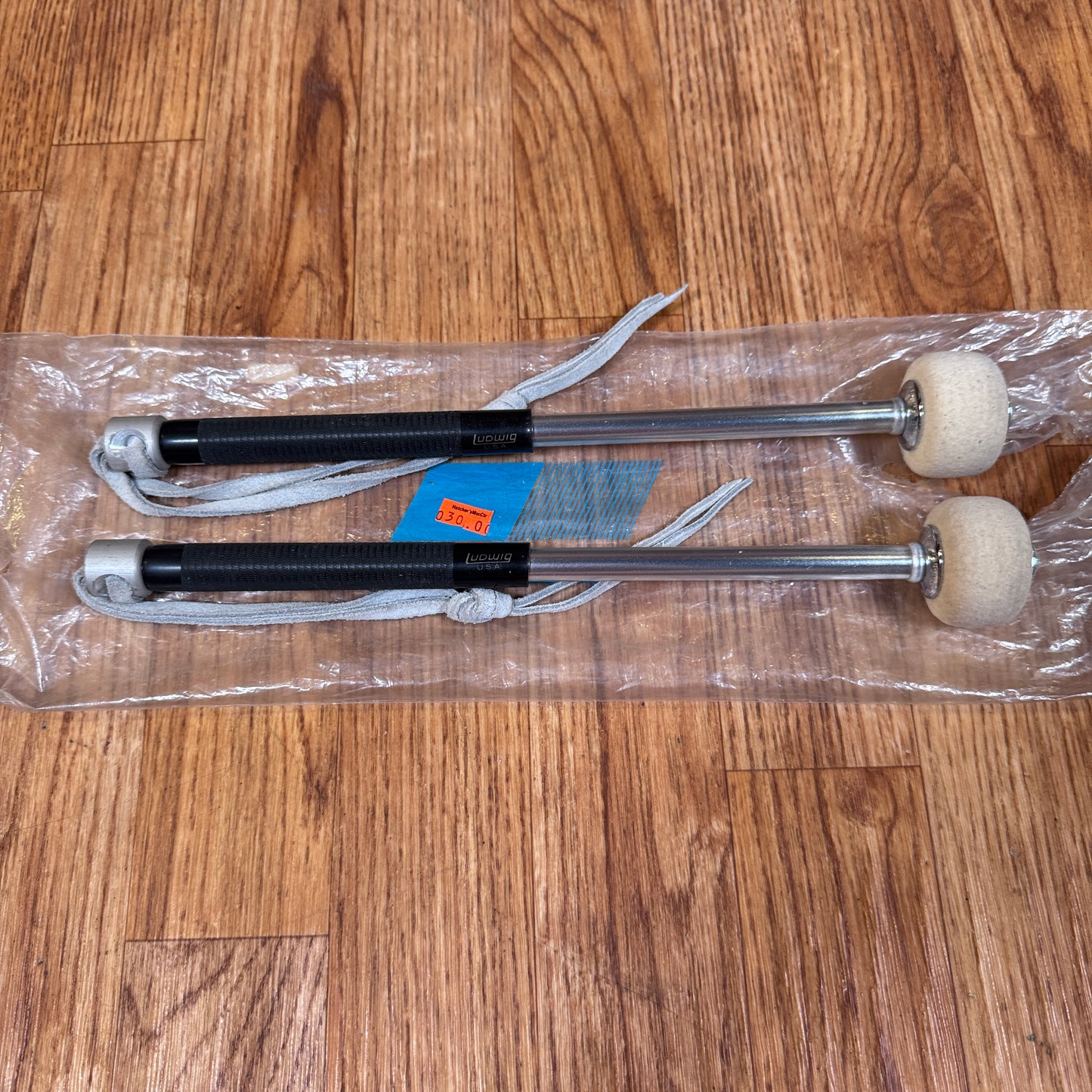 1970s Ludwig No. 2333 Tenor Drum Sticks Marching Mallet Pair