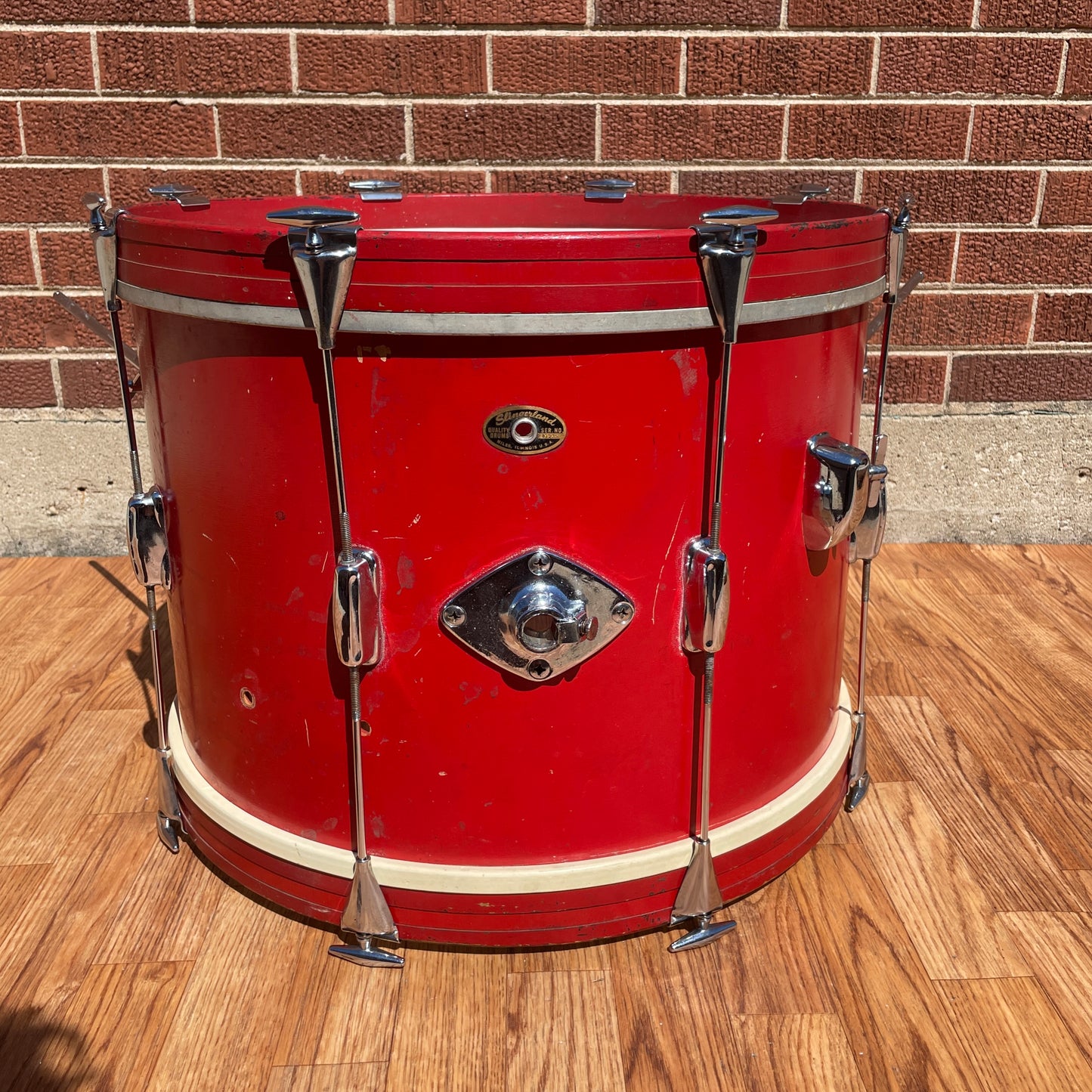 1960s Slingerland 14x20 Stage Band Bass Drum Red Lacquer