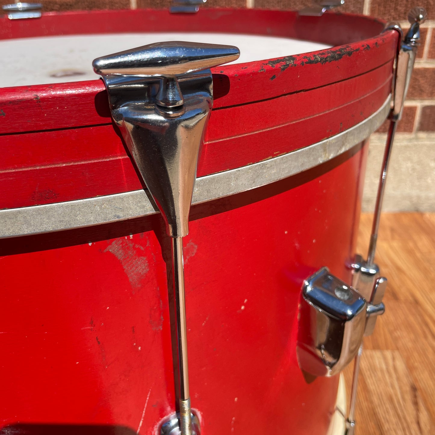 1960s Slingerland 14x20 Stage Band Bass Drum Red Lacquer