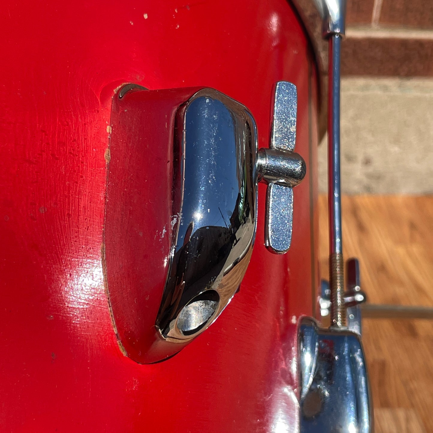 1960s Slingerland 14x20 Stage Band Bass Drum Red Lacquer