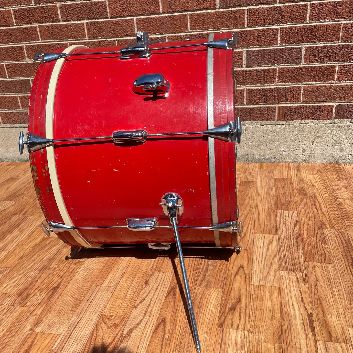 1960s Slingerland 14x20 Stage Band Bass Drum Red Lacquer
