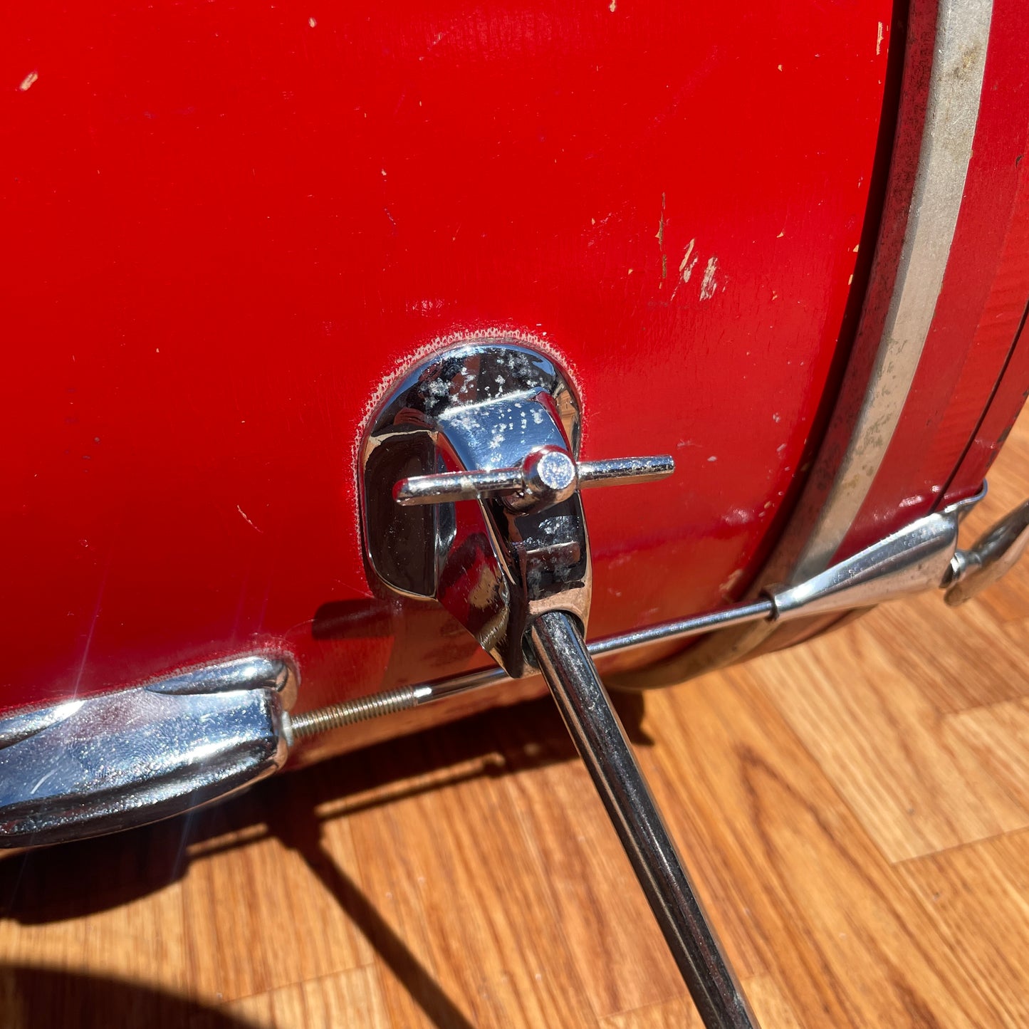 1960s Slingerland 14x20 Stage Band Bass Drum Red Lacquer