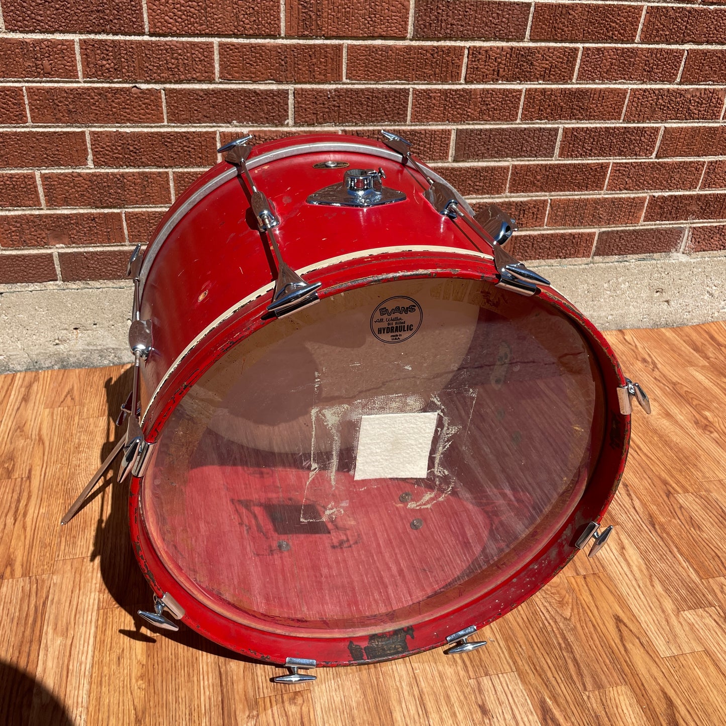 1960s Slingerland 14x20 Stage Band Bass Drum Red Lacquer