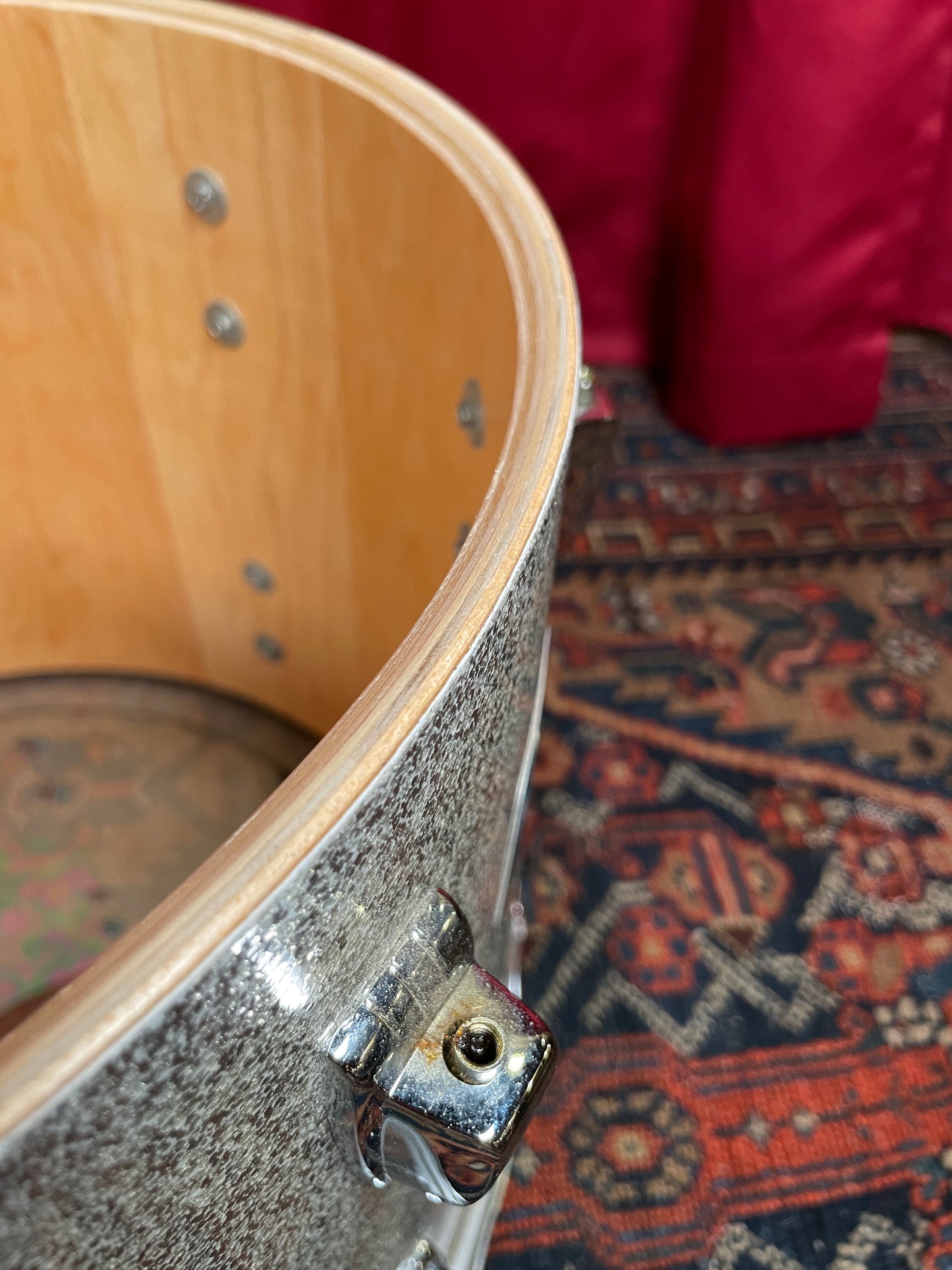 1979-81 Ludwig 12x15 Tom Drum Silver Sparkle