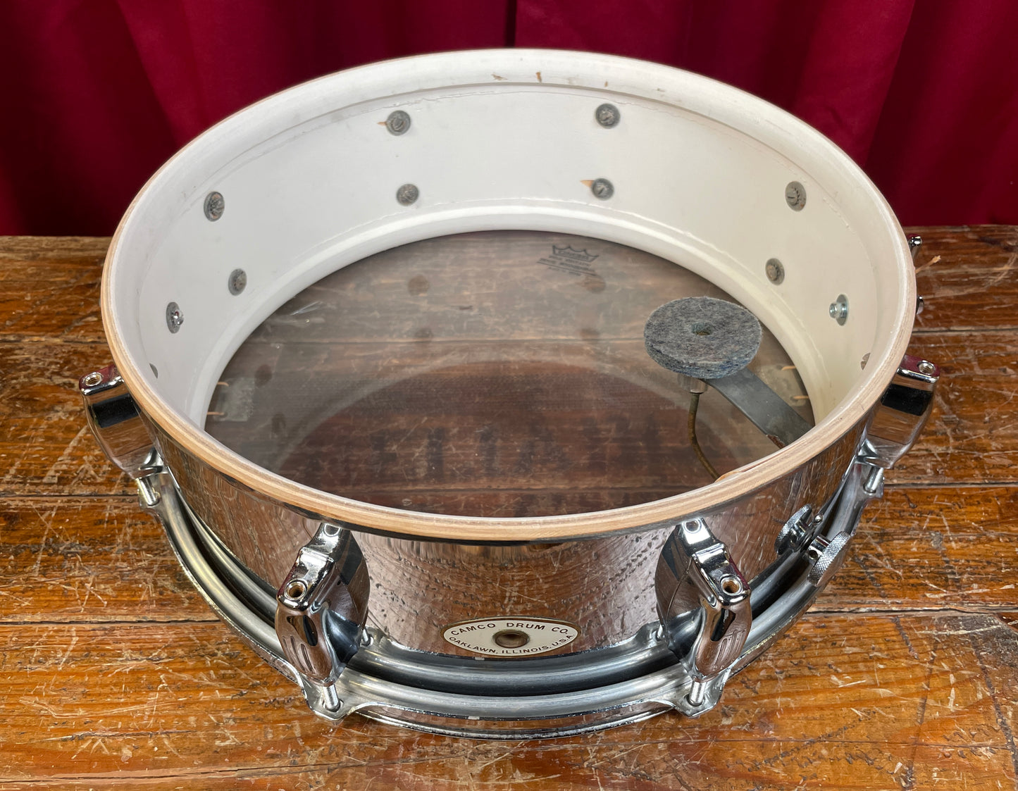1960s Camco 701-EM Studio Model 5x14 Chrome Over Wood Snare Drum Oaklawn COW