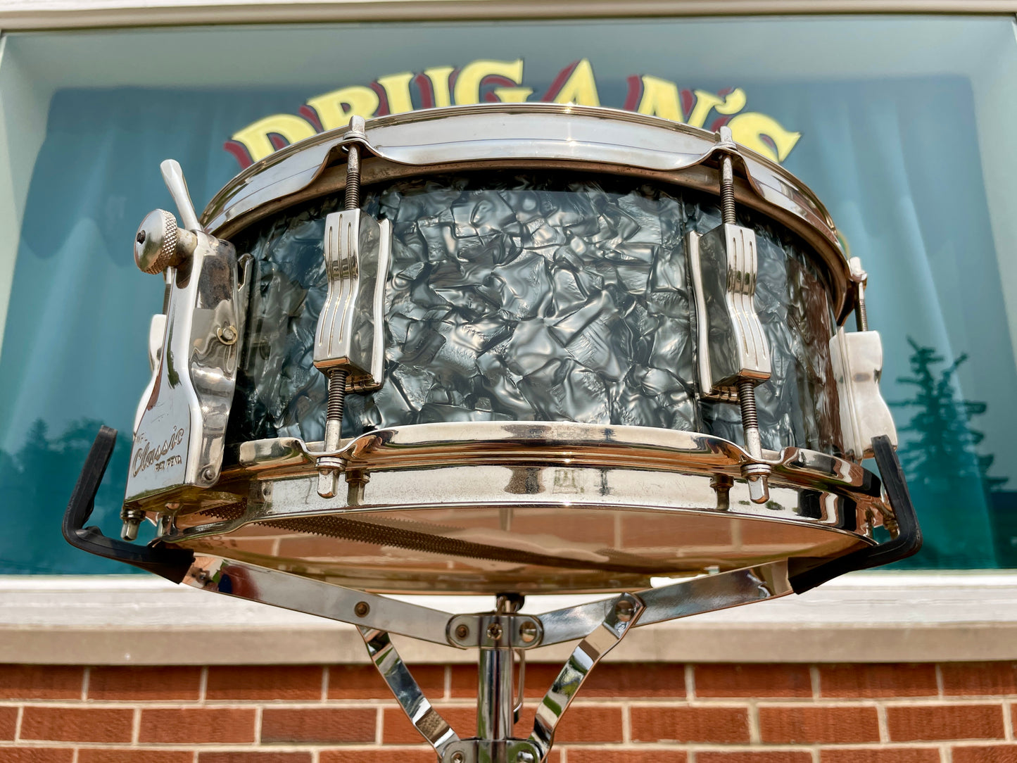 1959 Ludwig New Yorker Drum Set Black Diamond Pearl Trans Badge 22/12 w/ 5.5x14 Snare