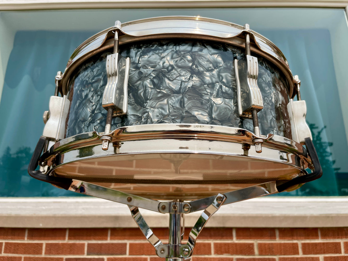 1959 Ludwig New Yorker Drum Set Black Diamond Pearl Trans Badge 22/12 w/ 5.5x14 Snare
