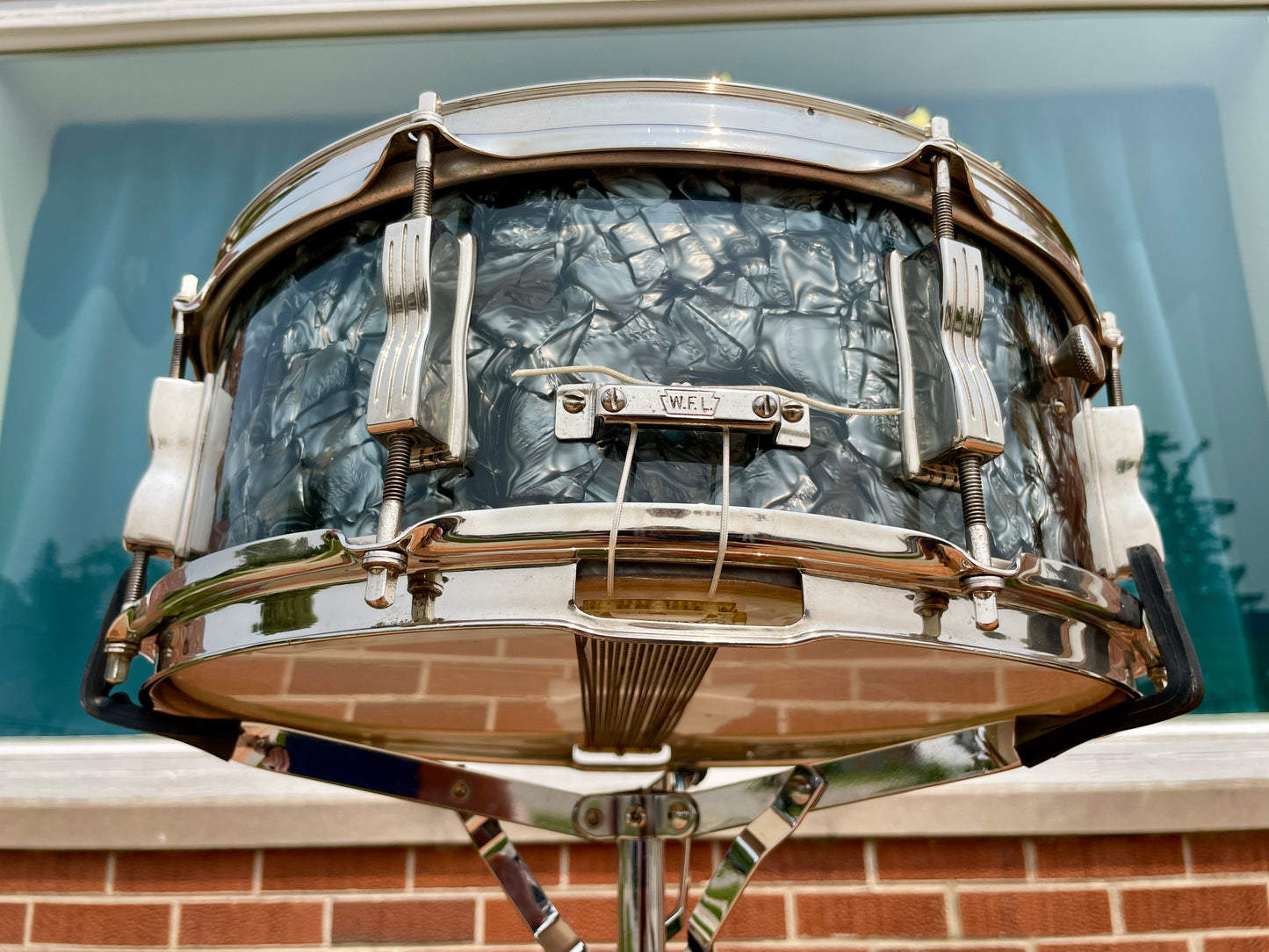 1959 Ludwig New Yorker Drum Set Black Diamond Pearl Trans Badge 22/12 w/ 5.5x14 Snare