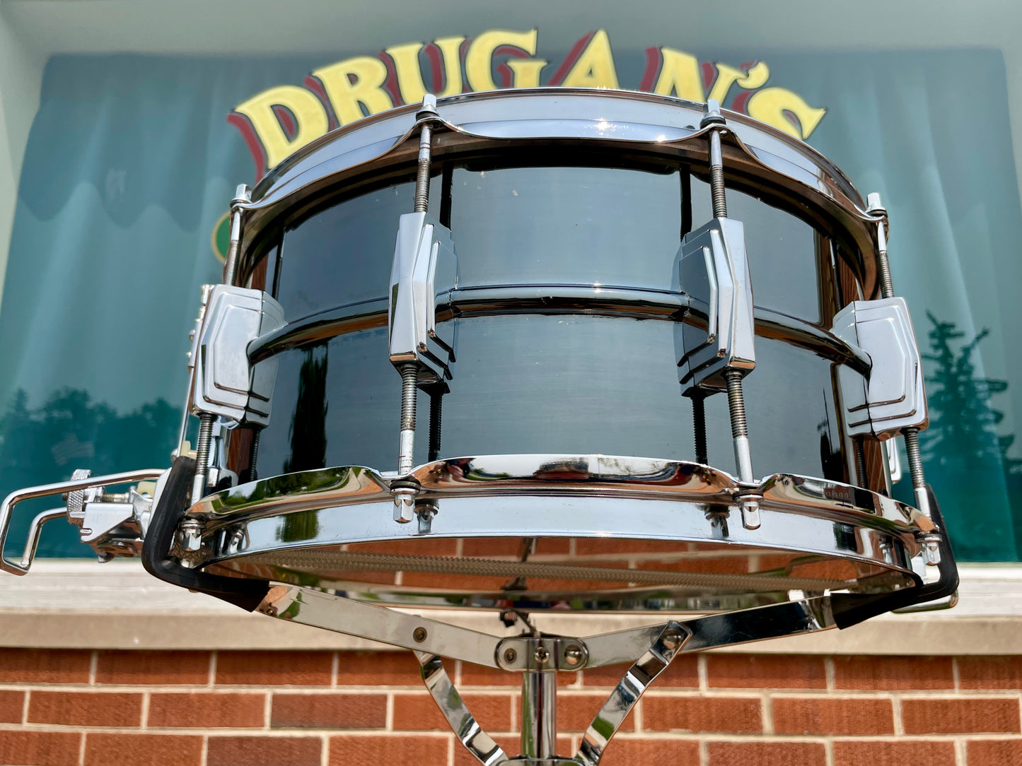 1970s Ludwig 6.5x14 Black Beauty Super Sensitive No. 419 Snare Drum