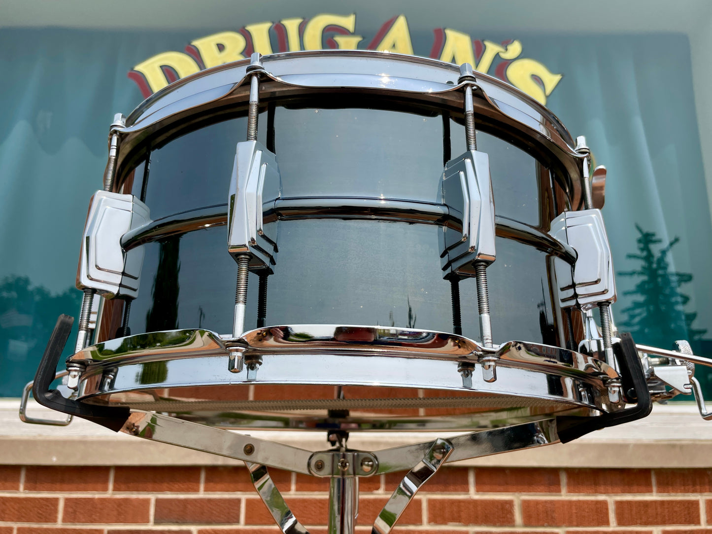 1970s Ludwig 6.5x14 Black Beauty Super Sensitive No. 419 Snare Drum
