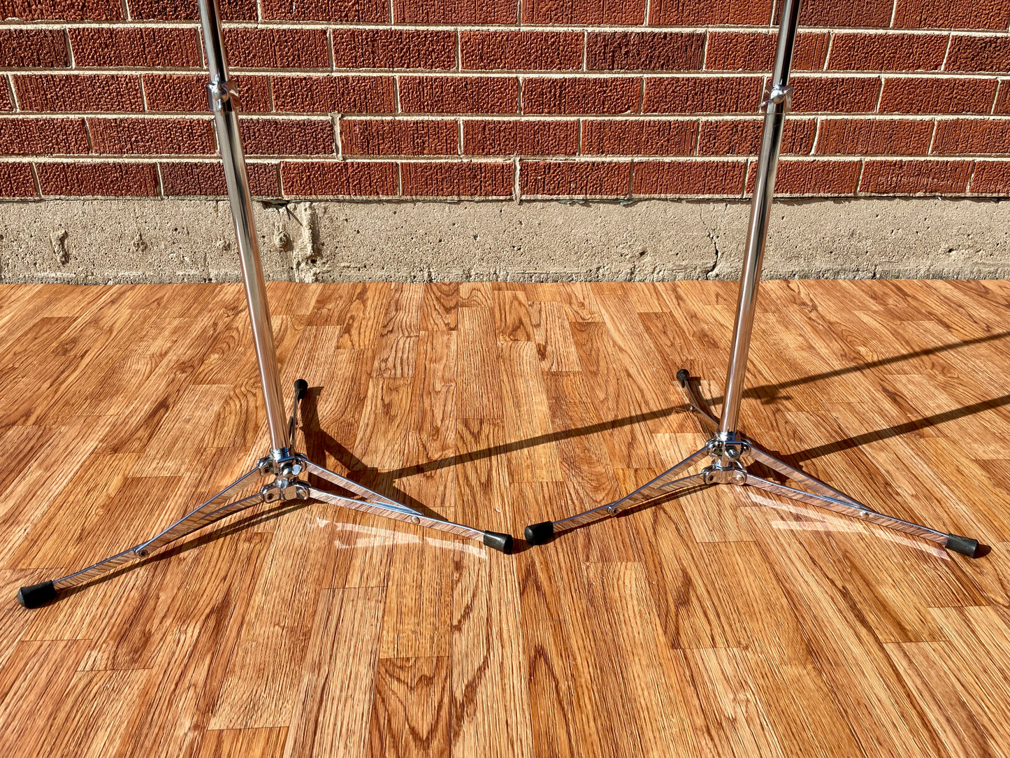 1960s Ludwig No. 1400 Straight Flat Base Cymbal Stand Pair (2 pcs)