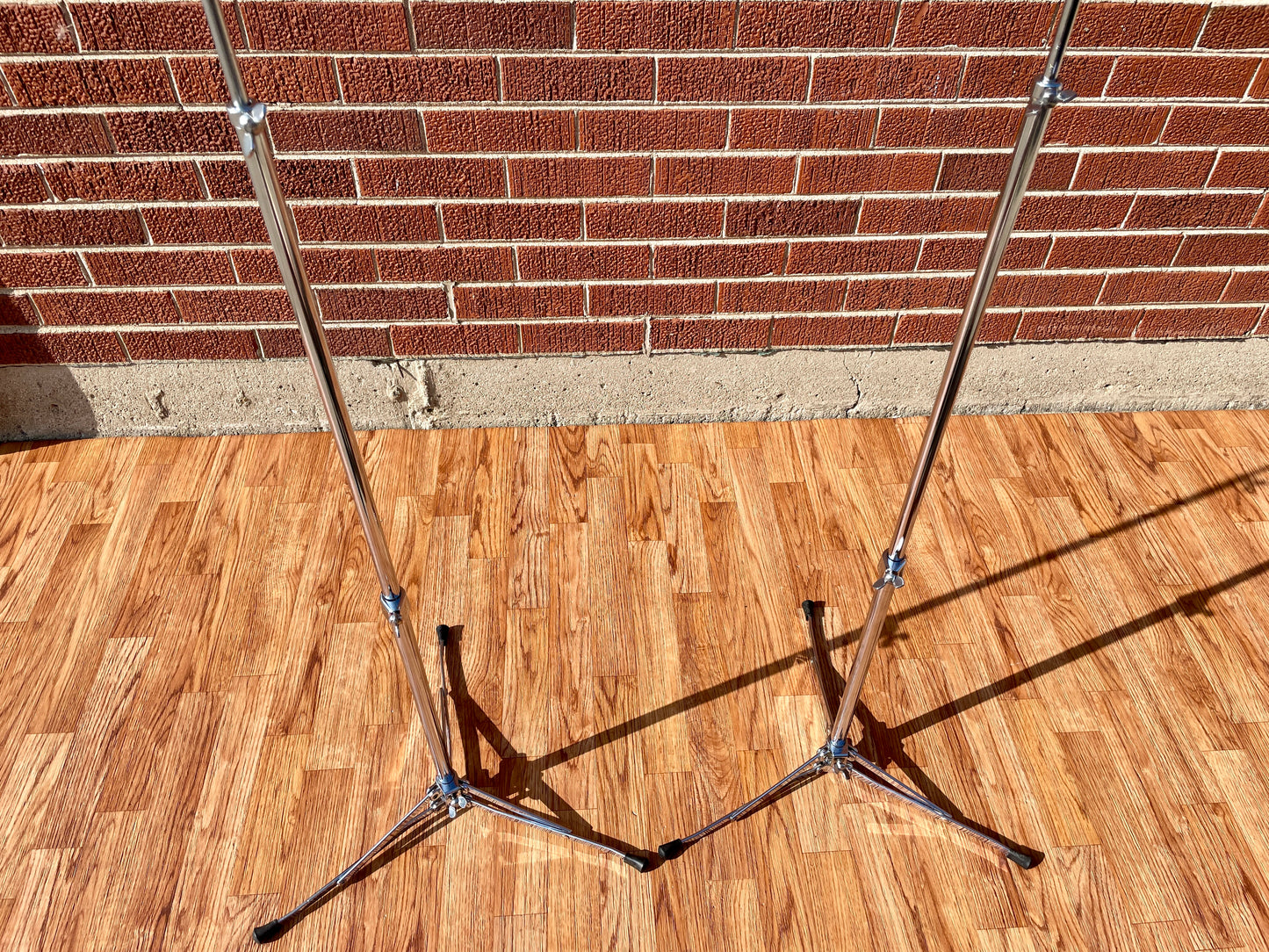 1960s Ludwig No. 1400 Straight Flat Base Cymbal Stand Pair (2 pcs)
