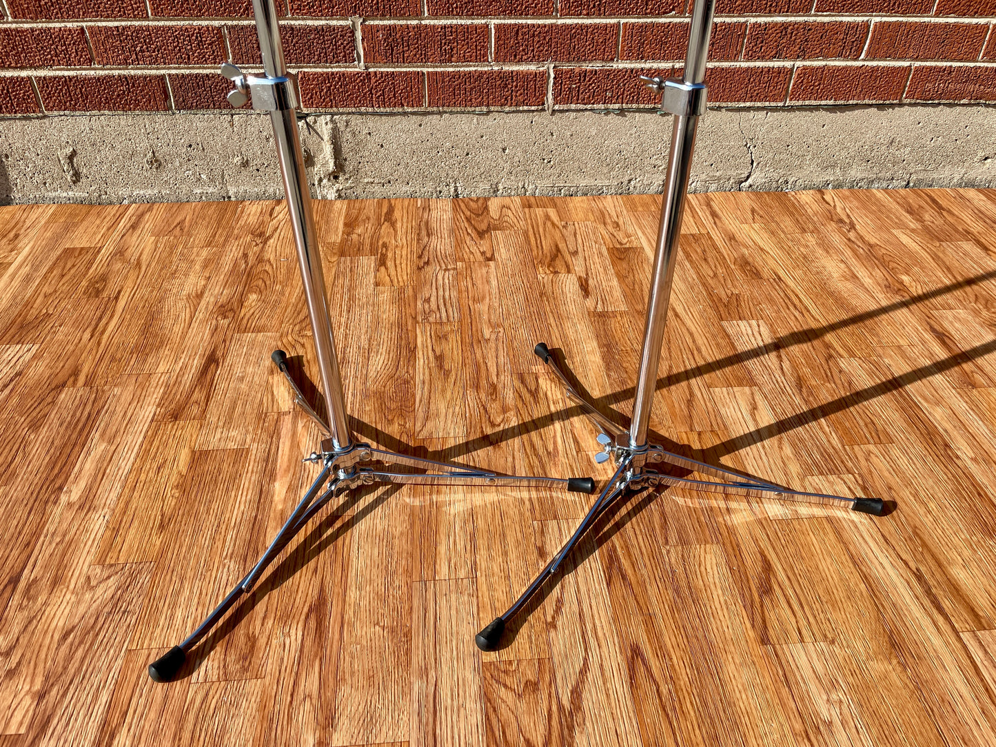 1960s Ludwig No. 1400 Straight Flat Base Cymbal Stand Pair (2 pcs)