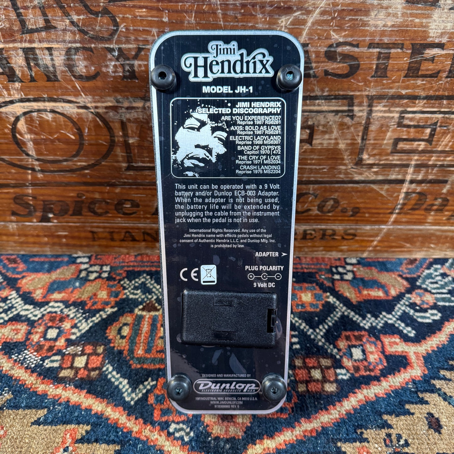 2000s Dunlop Jimi Hendrix JH-1 Wah Pedal w/ Original Box