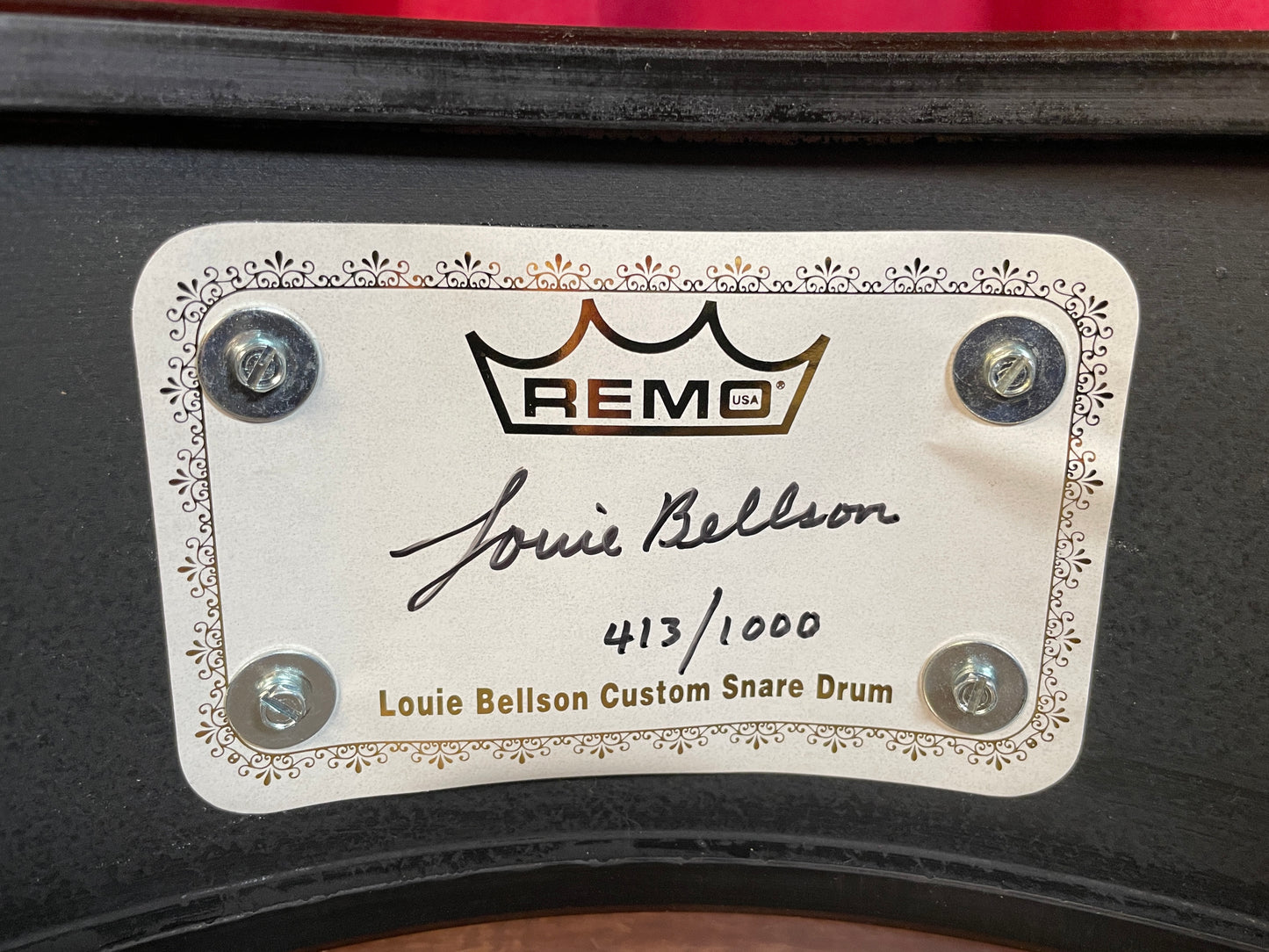 1999 Remo Louie Bellson Signature 5.5x14 Snare Drum White Marine Pearl #413 of 1000 NOS