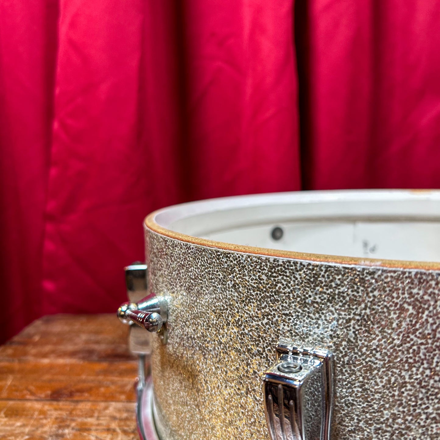1960s Ludwig 5x14 Pioneer No. 491 Snare Drum Silver Sparkle