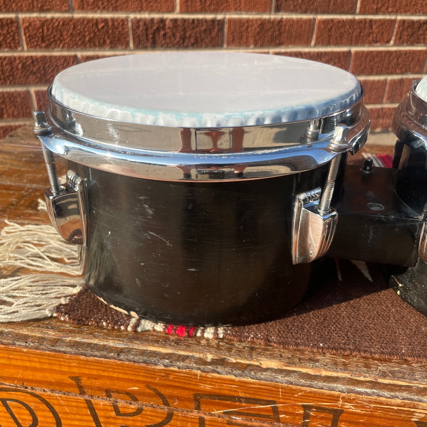 1960s Ludwig 6" & 8" No. 2358L Tunable Bongos Black